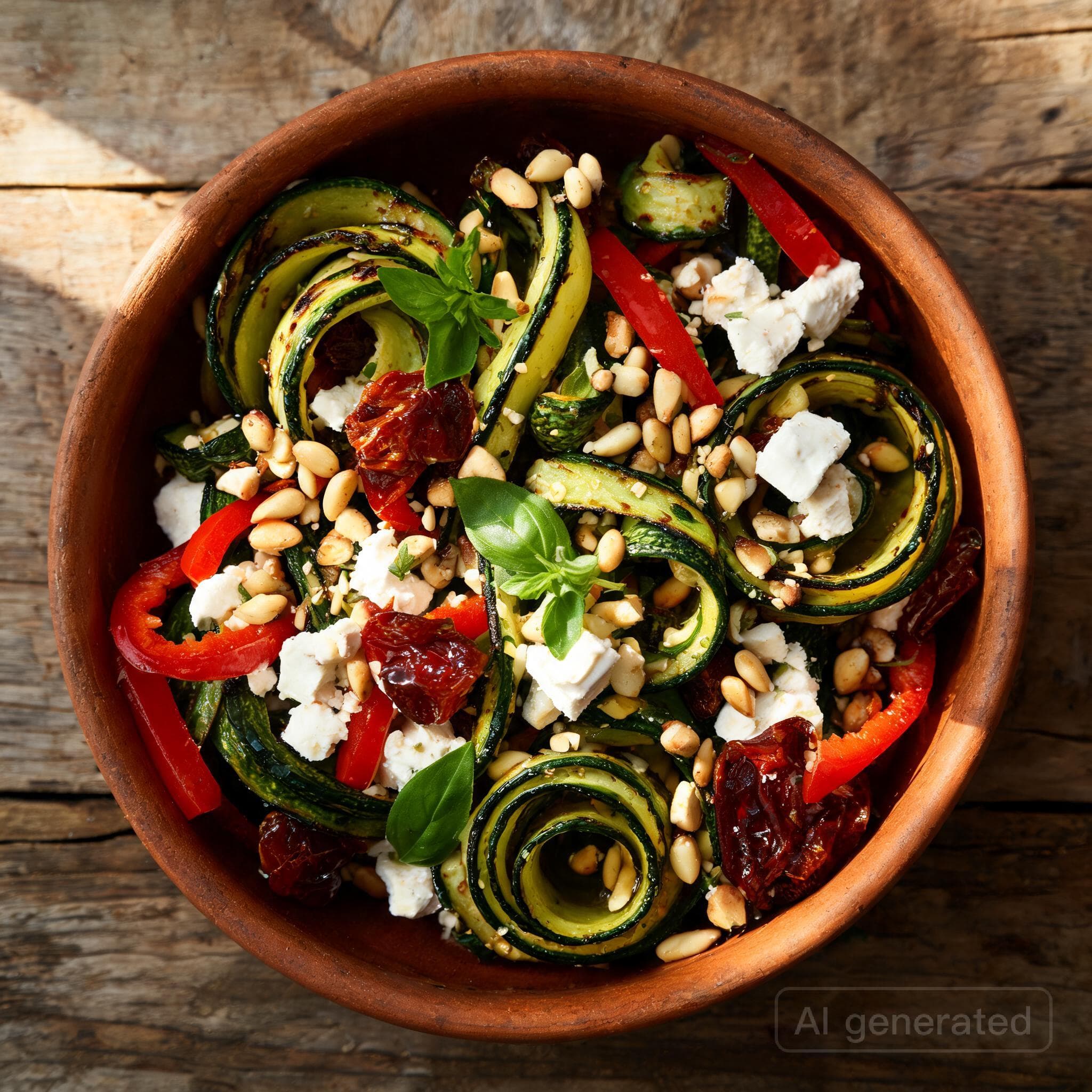 Warmer Zucchini-Salat mit Feta