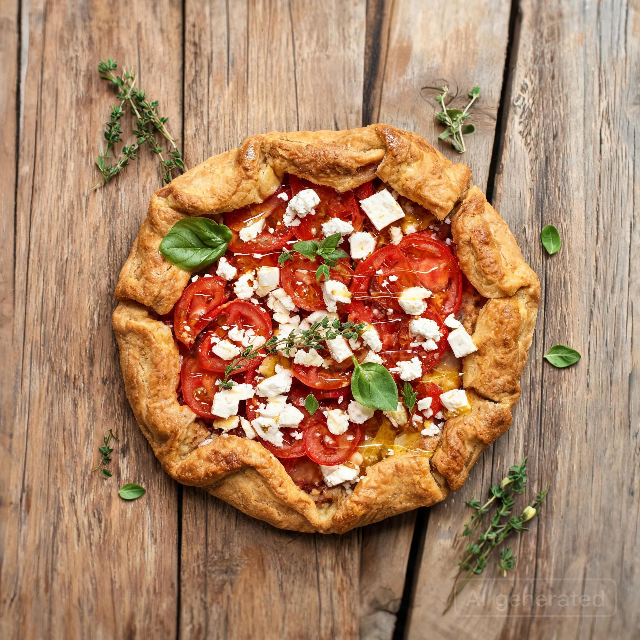 Herzhafte Tomaten-Feta-Galette