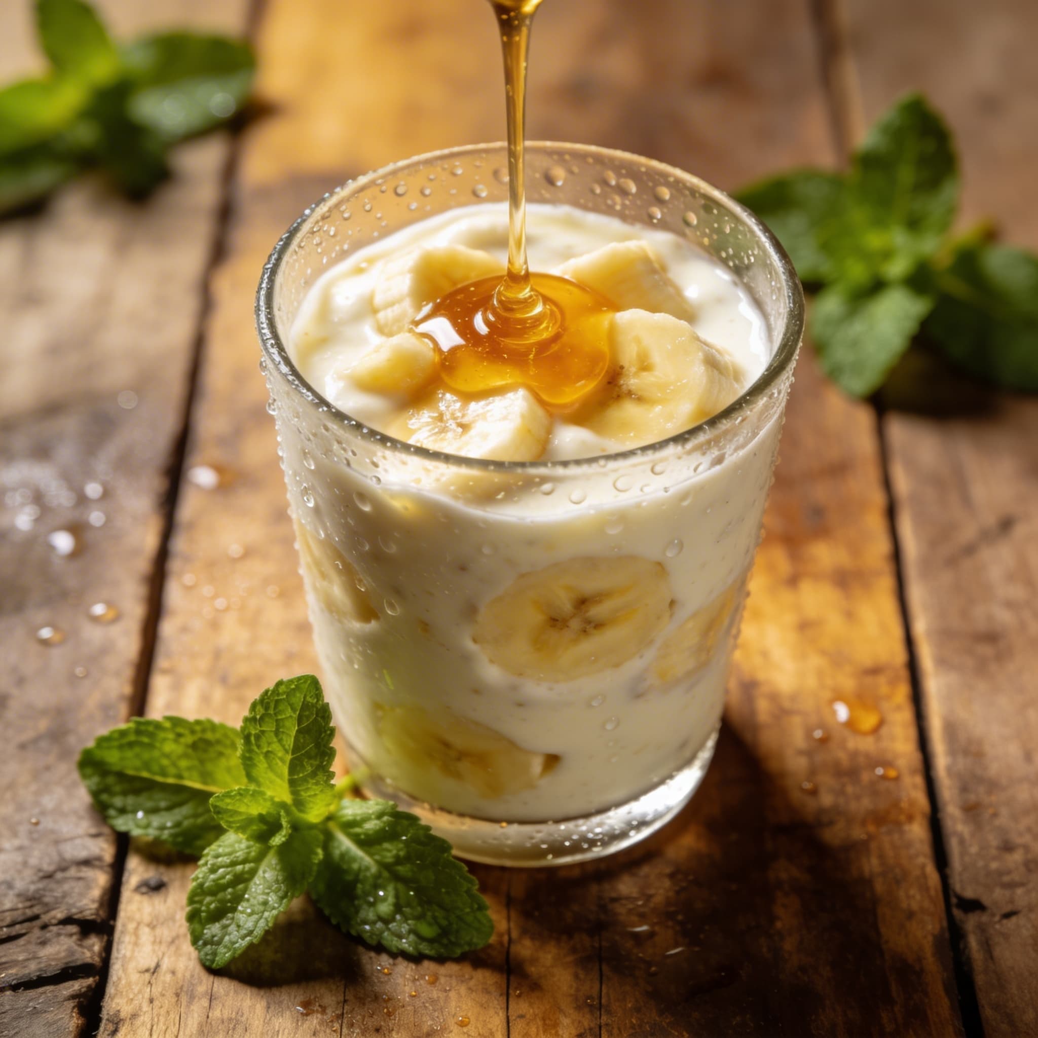 Süßer Bananen-Joghurt-Drink