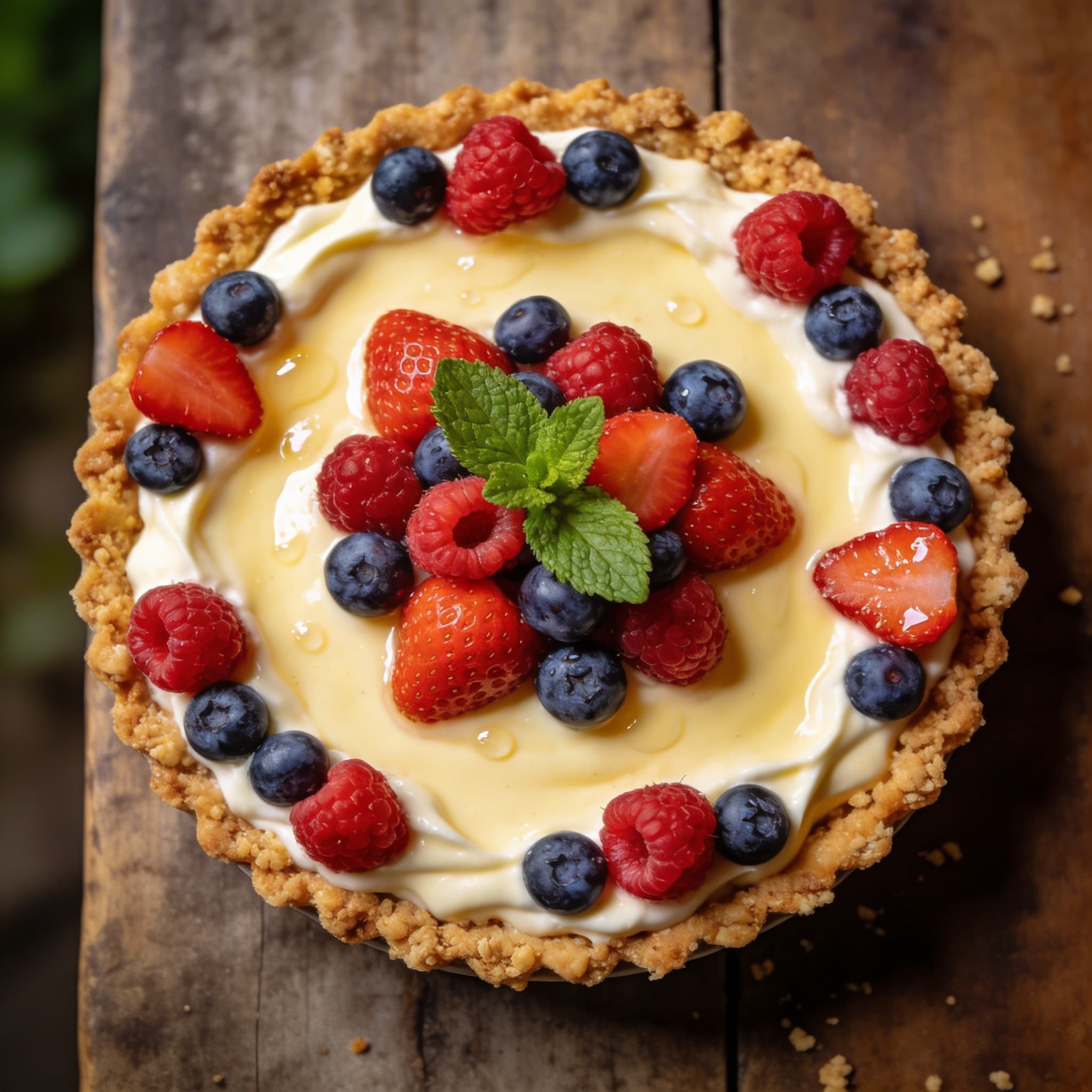 Cremige Beeren-Vanilletarte