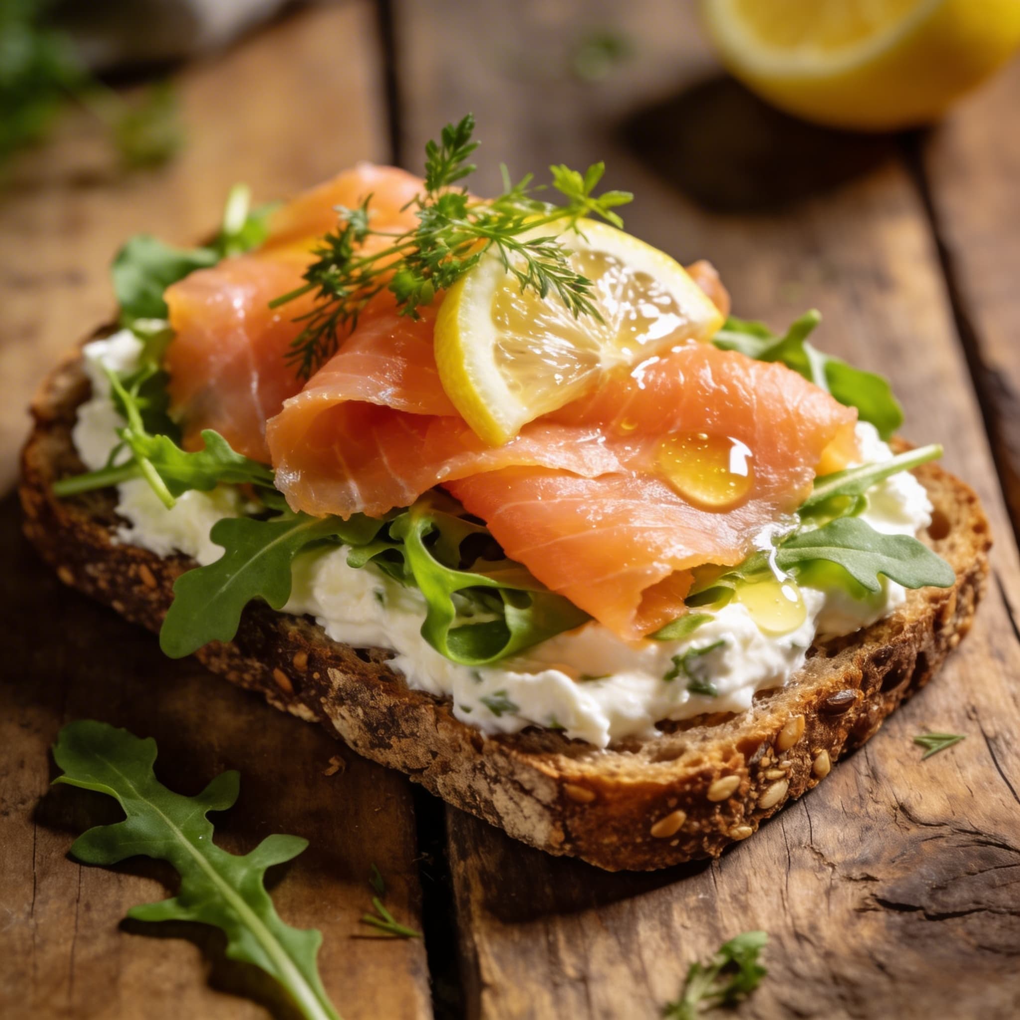 Roggenbrot mit Räucherlachs