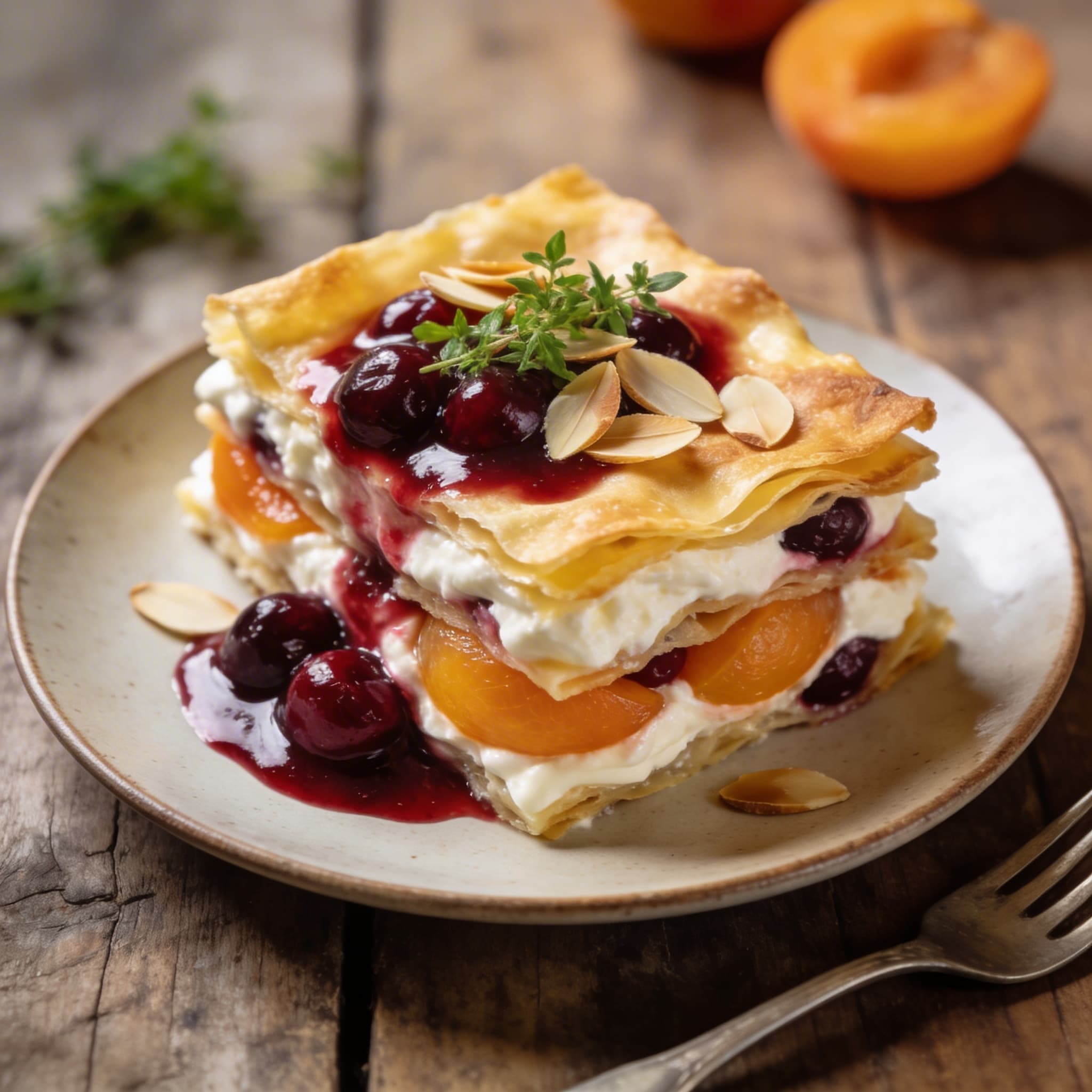 Süße Frucht-Quark-Lasagne