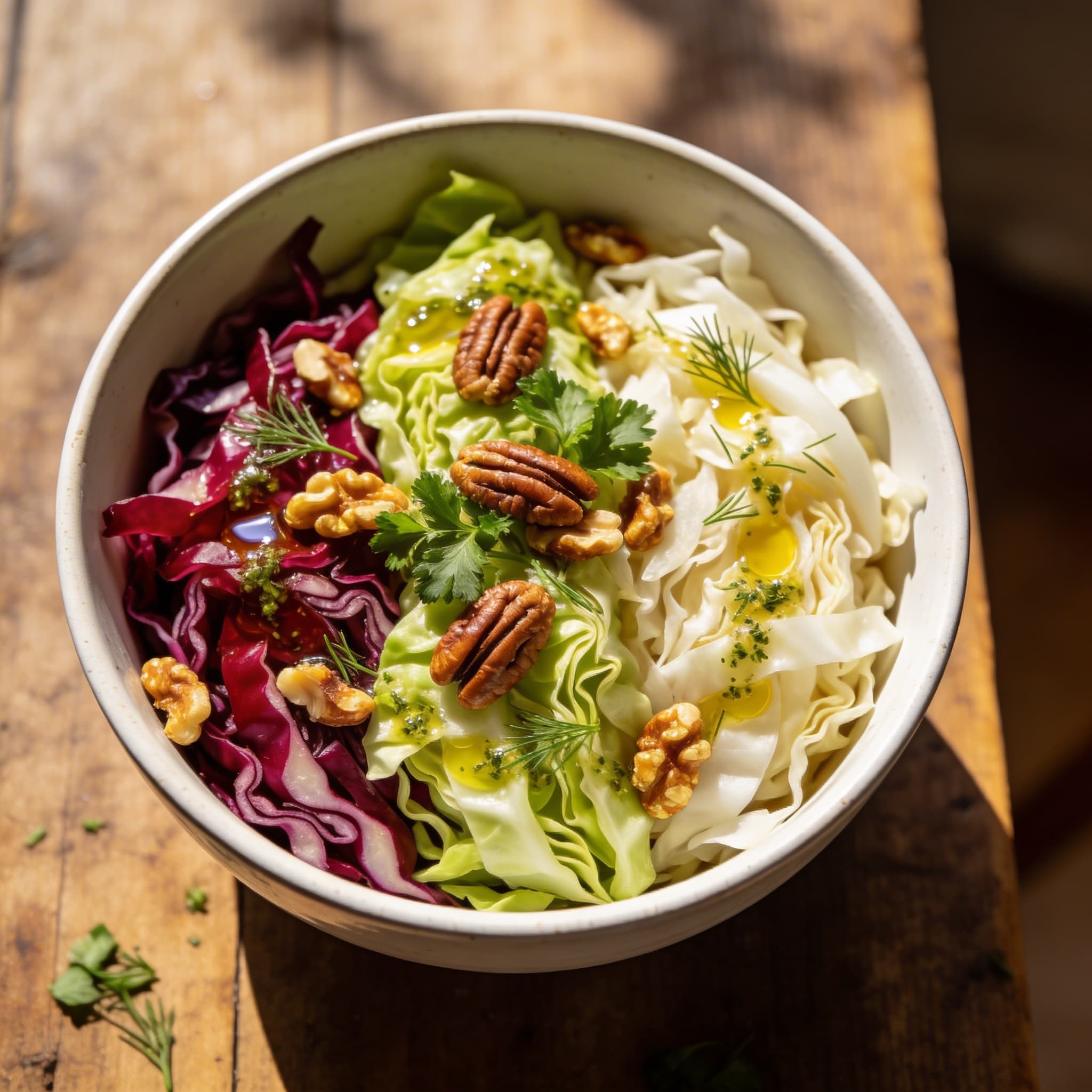 Gerösteter Dreierlei-Kohlsalat