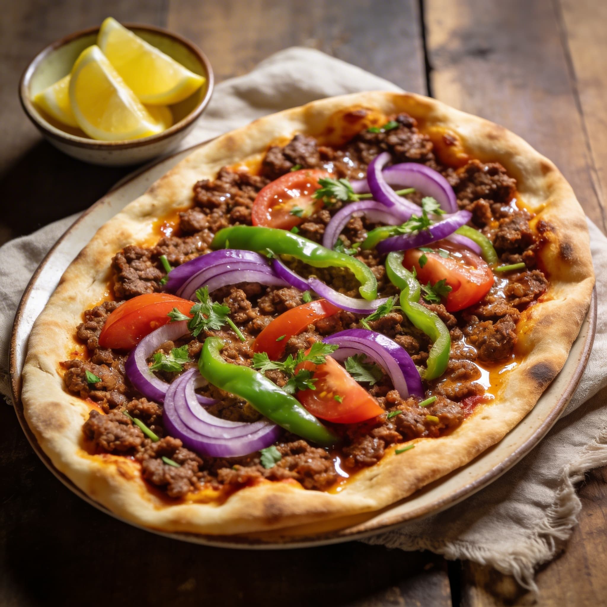 Hausgemachte türkische Lahmacun