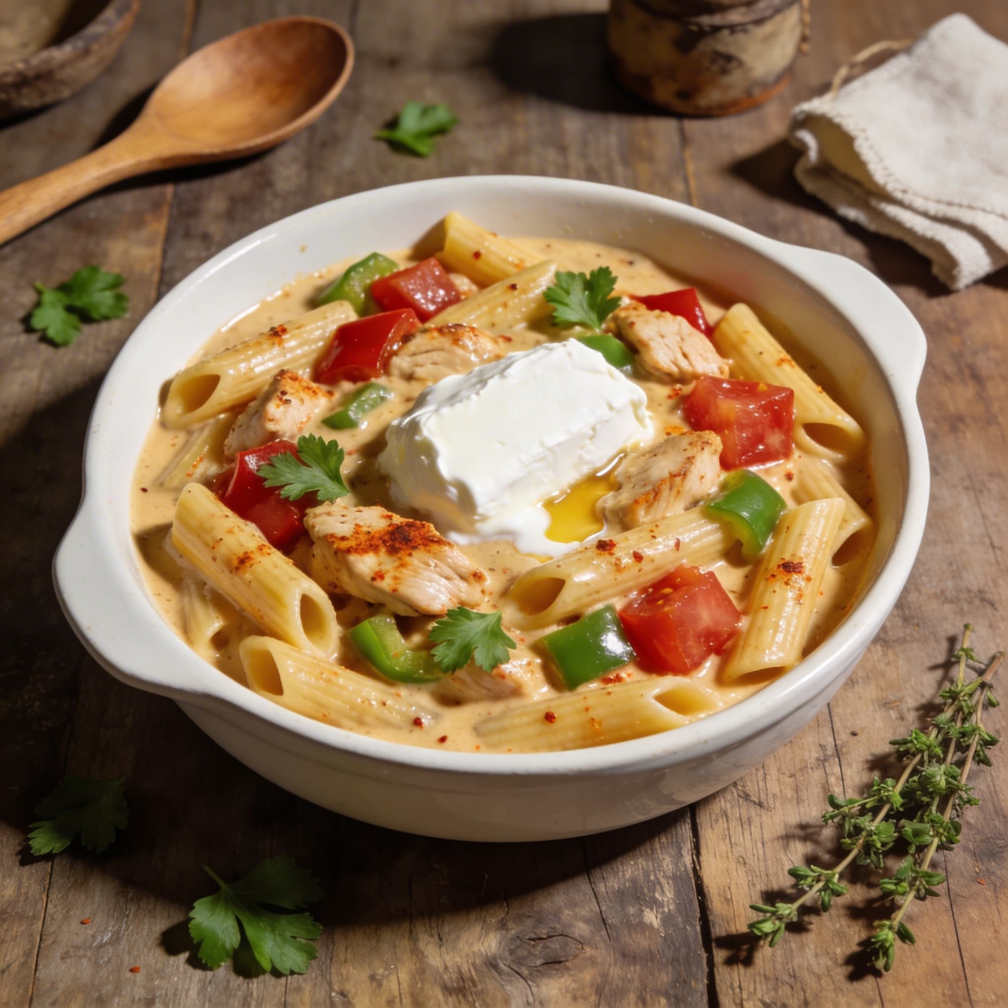 Würzige Cajun-Hähnchen-Pasta