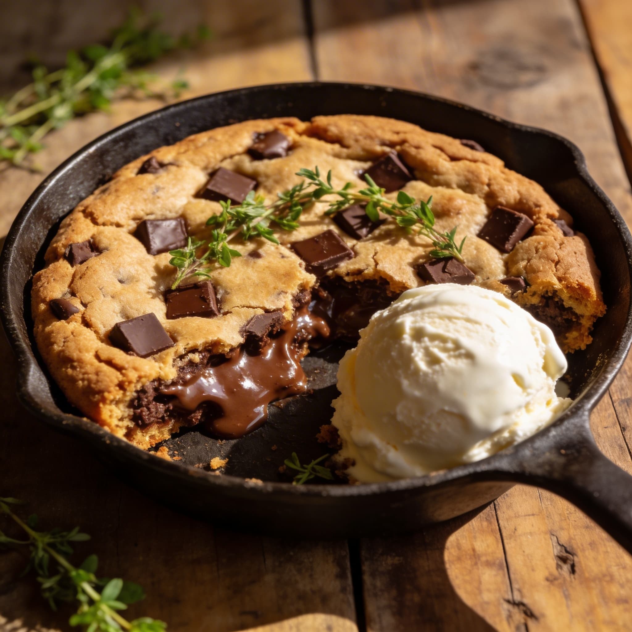 Warmer Chocolate-Chip-Pfannencookie