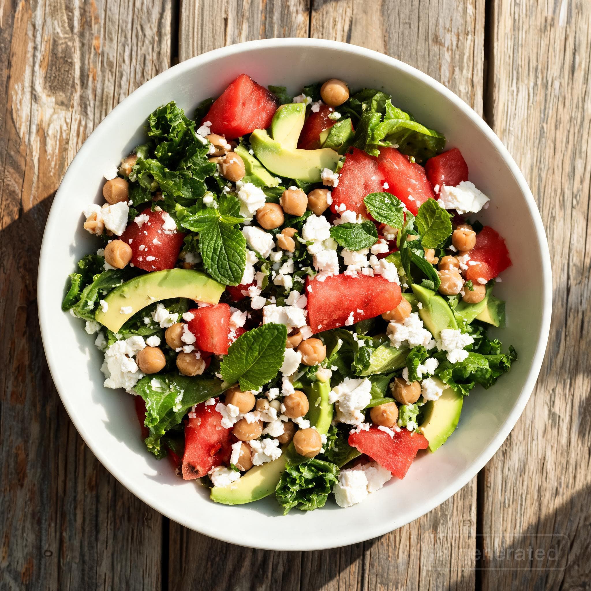 Erfrischender Wassermelonen-Feta-Salat
