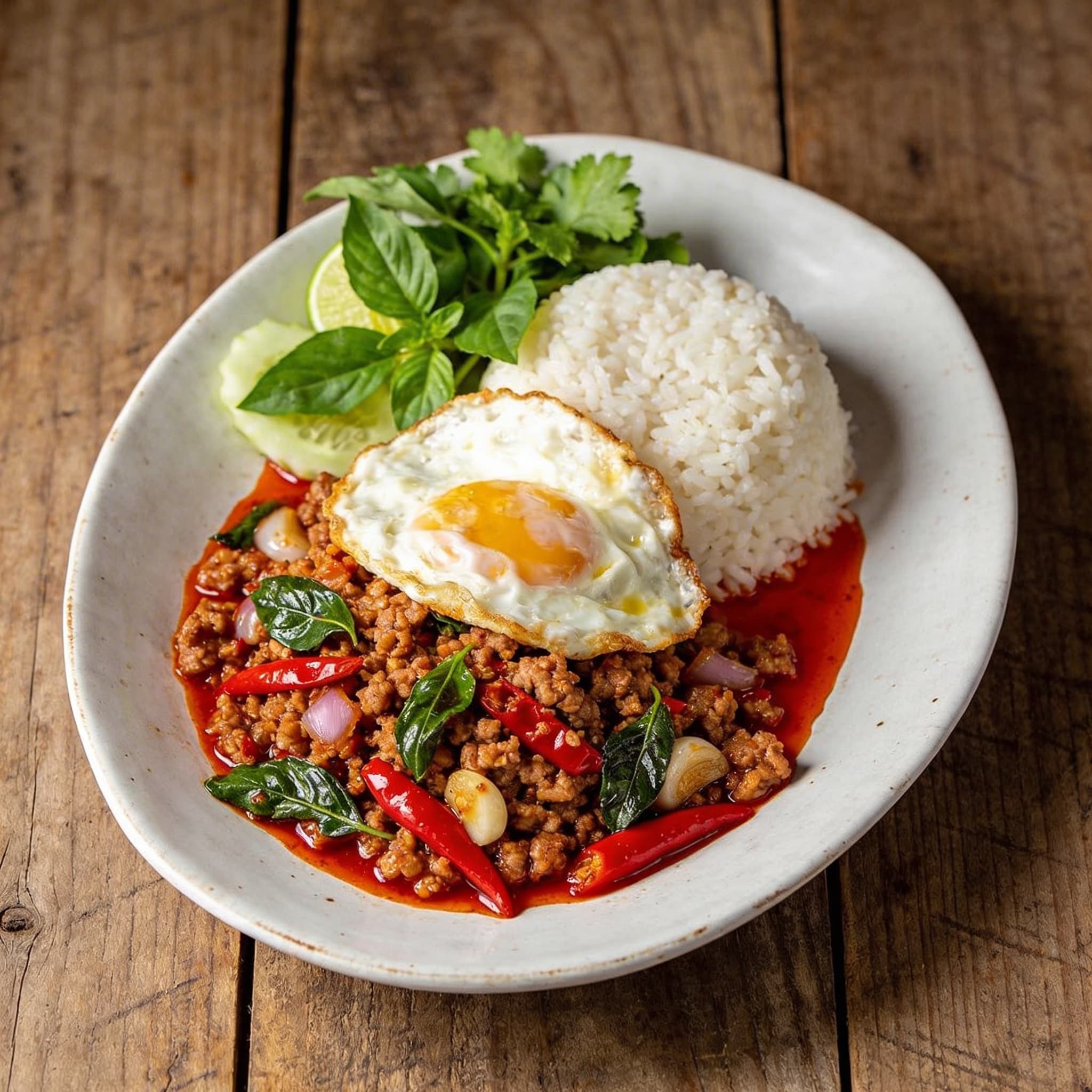 Klassisches Thai Pad Kra Pao