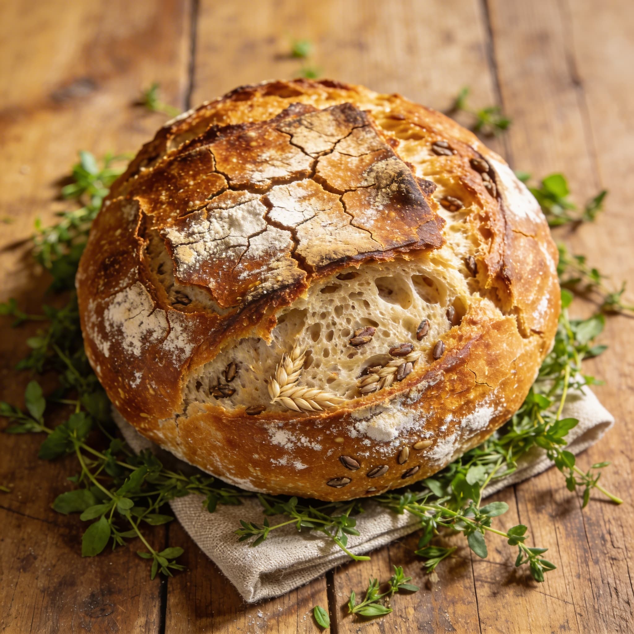 Rustikales Sauerteig Mischbrot