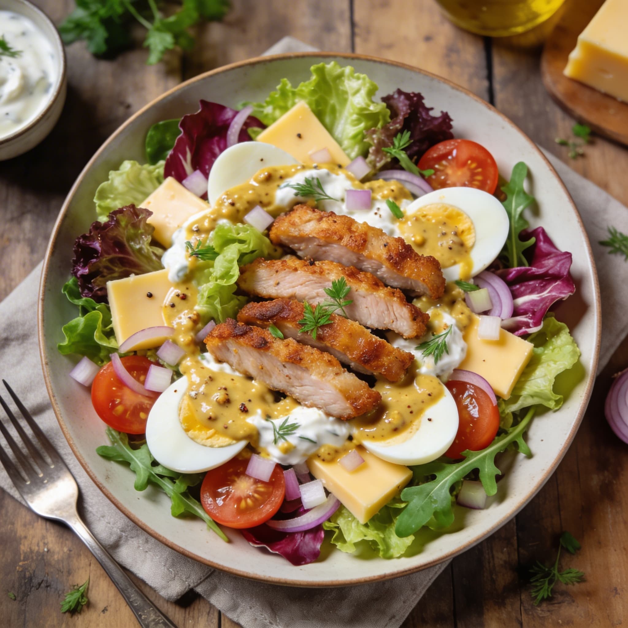 Bunter Sommersalat mit Schweinefilet
