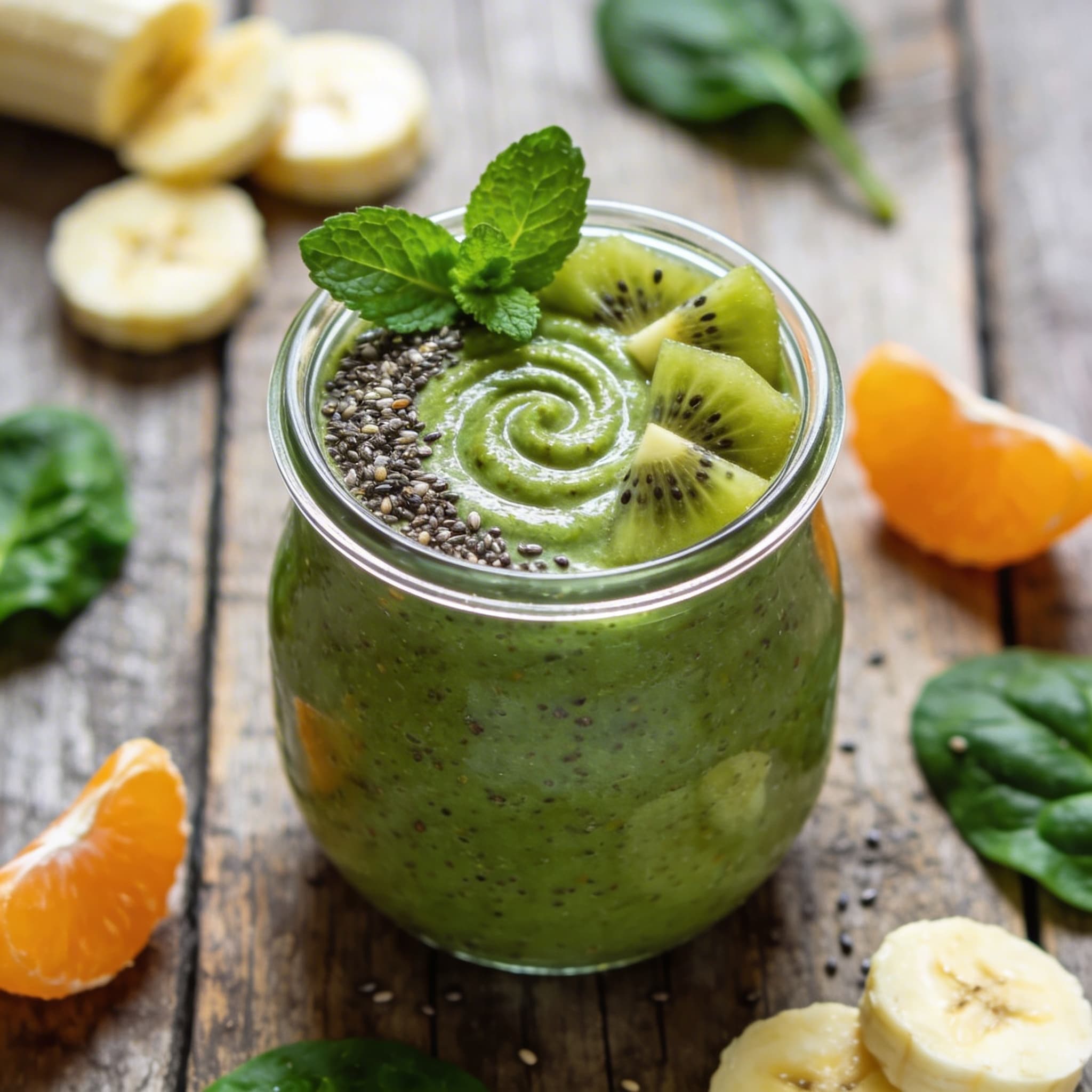 Vitalisierender Grüner Chia-Smoothie