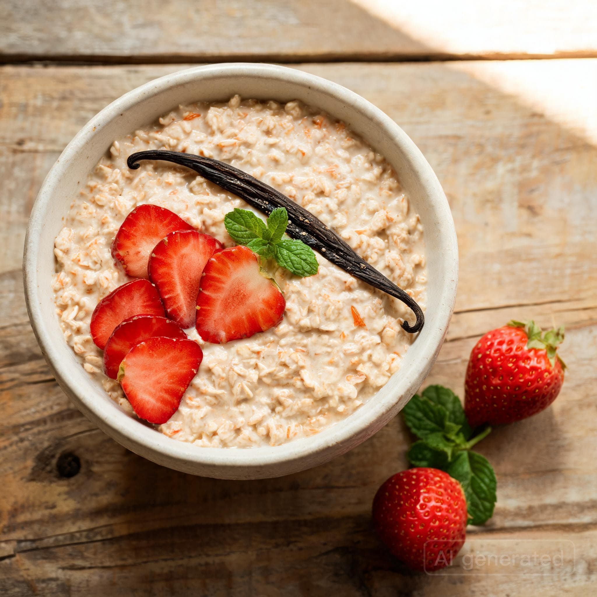 Fruchtige Overnight Oats mit Erdbeeren