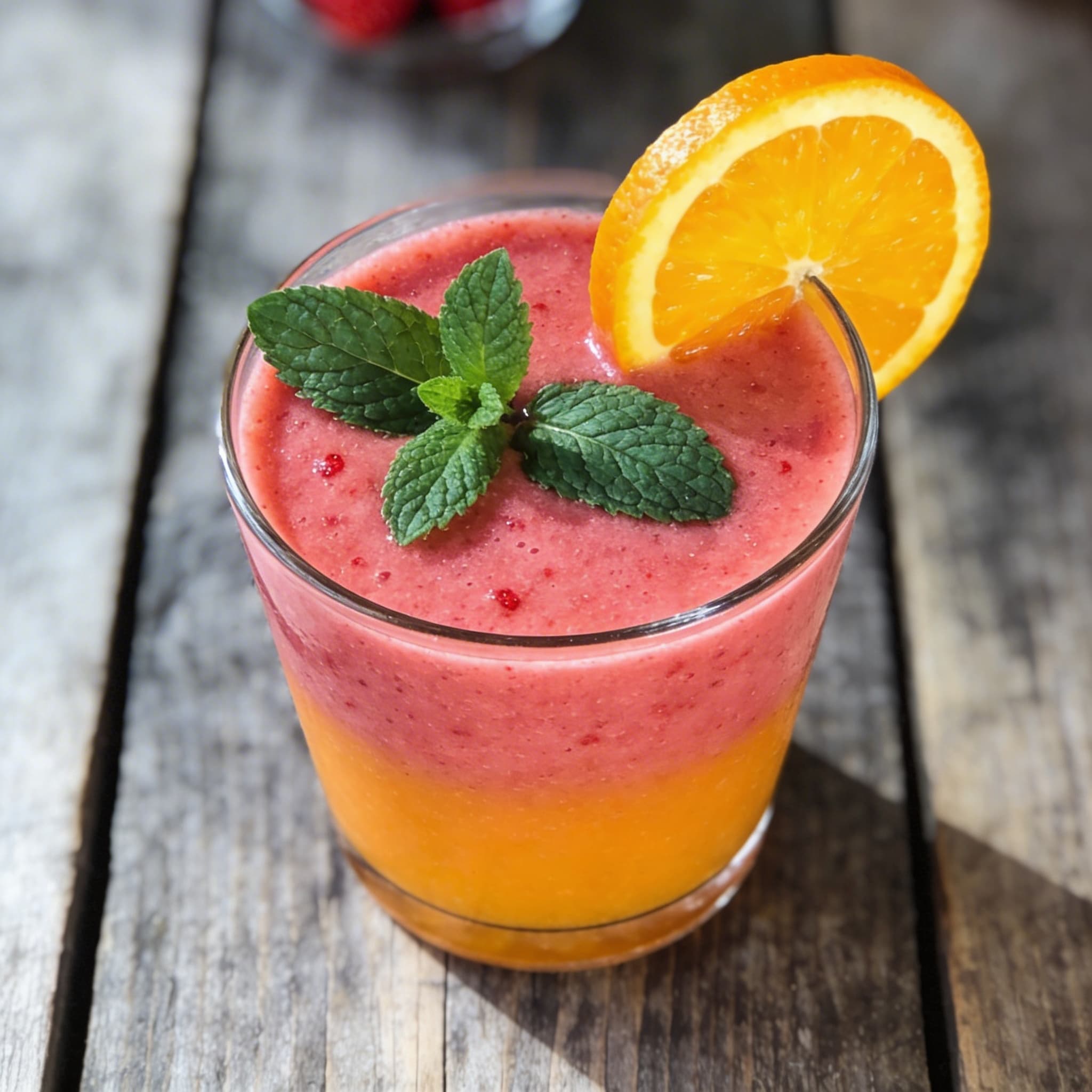 Erfrischender Erdbeer-Orangen-Smoothie
