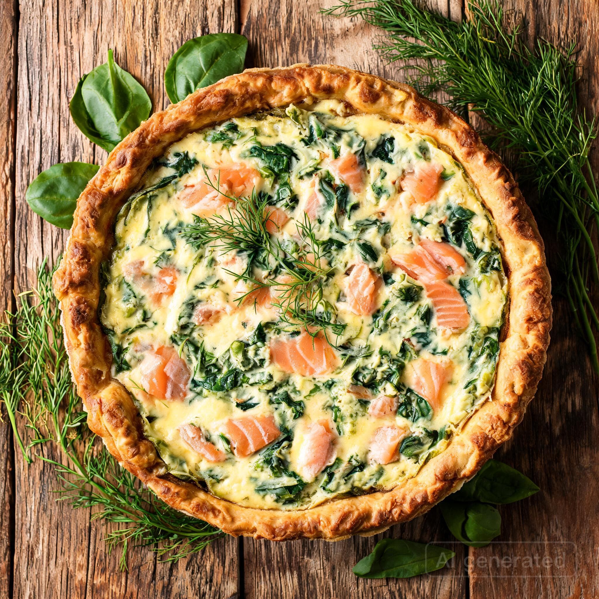 Herzhafte Spinat-Lachs-Quiche
