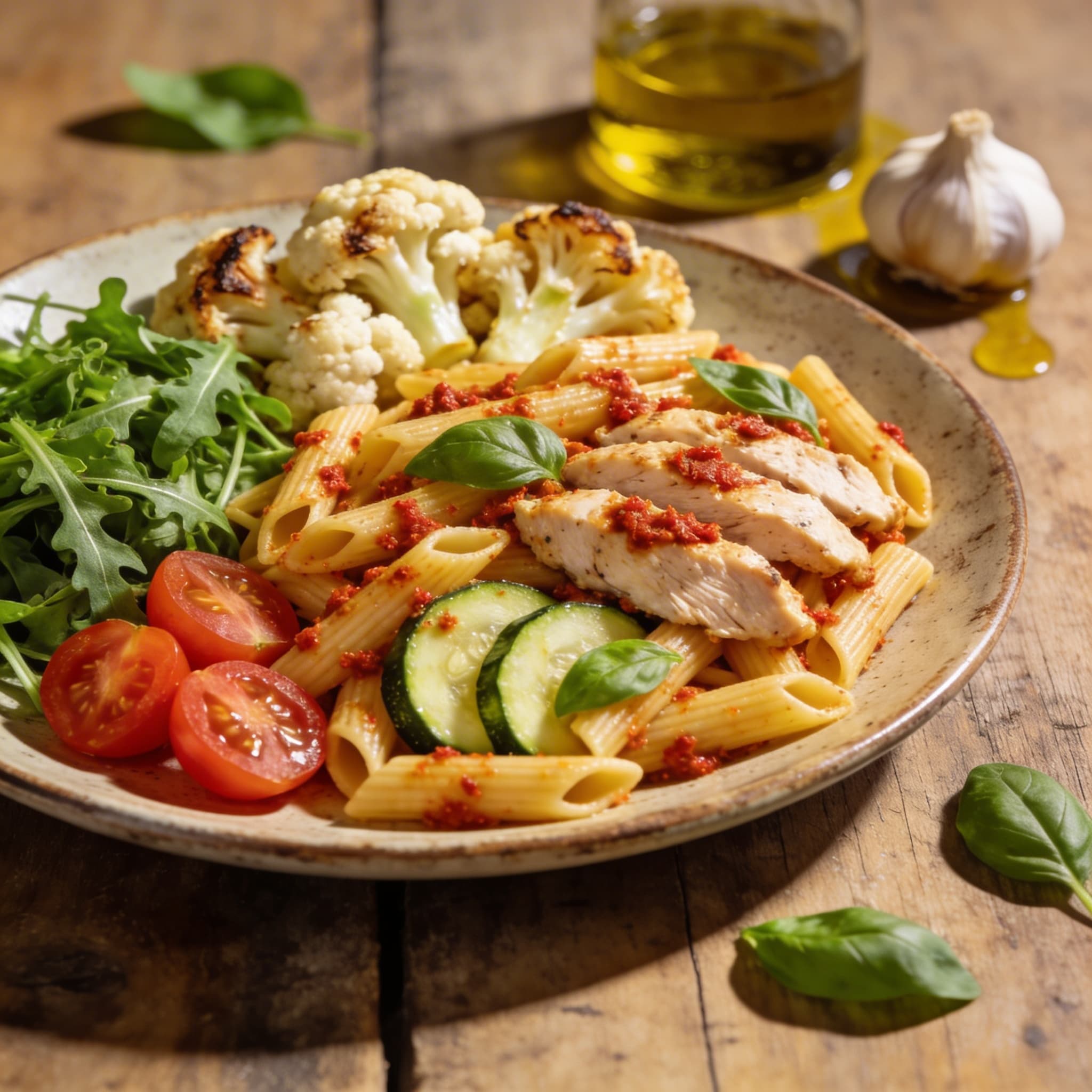 Penne mit Pesto-Hähnchen