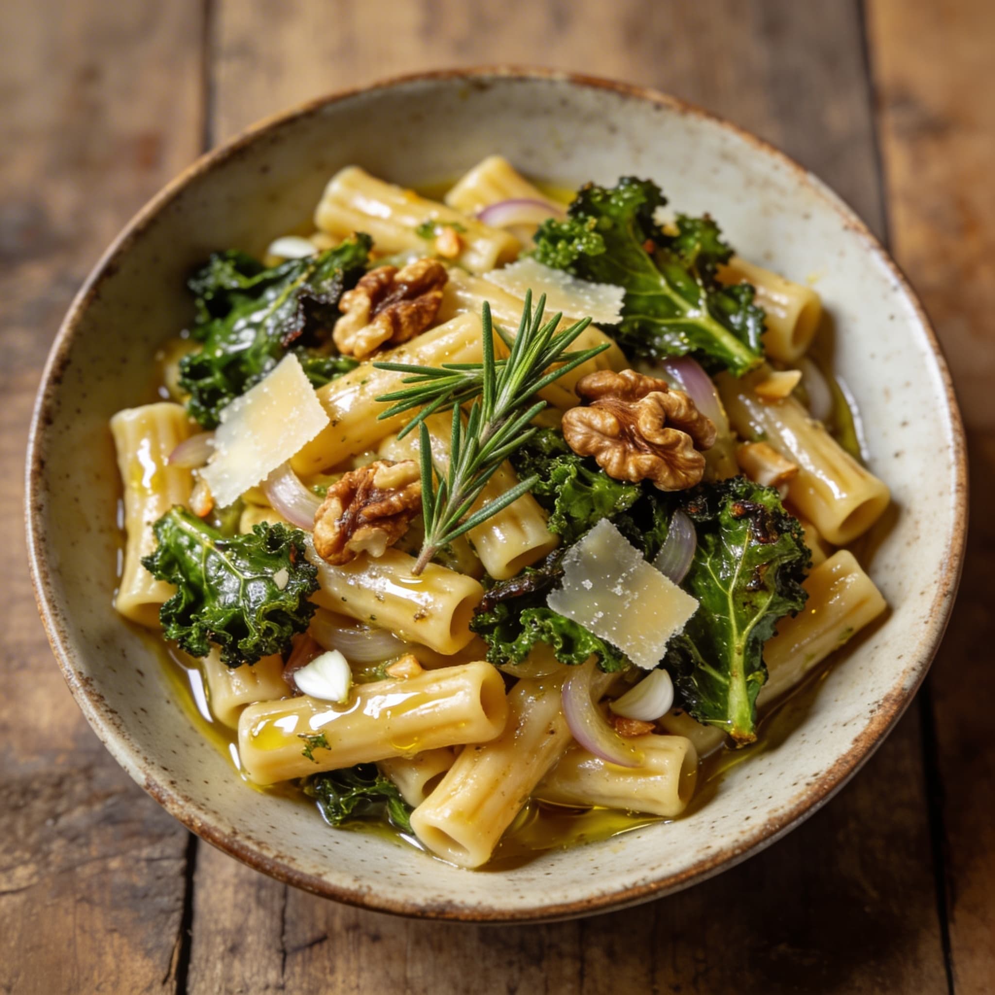 Casarecce mit gebratenem Rosenkohl