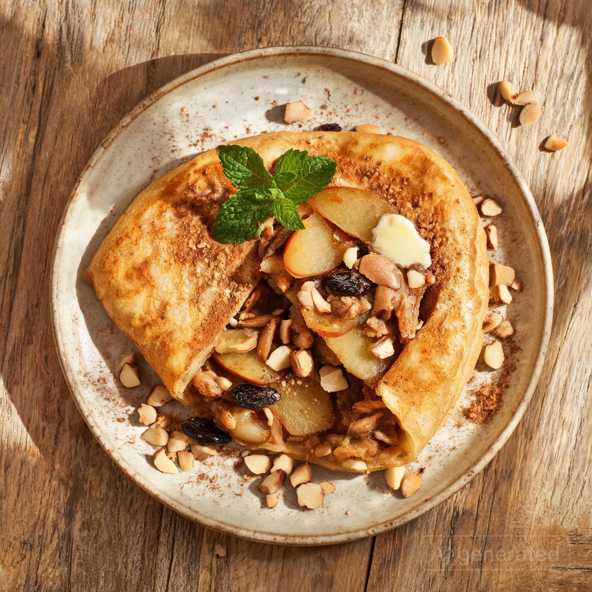 Fluffige Apfelstrudel-Pfannkuchen mit Zimt