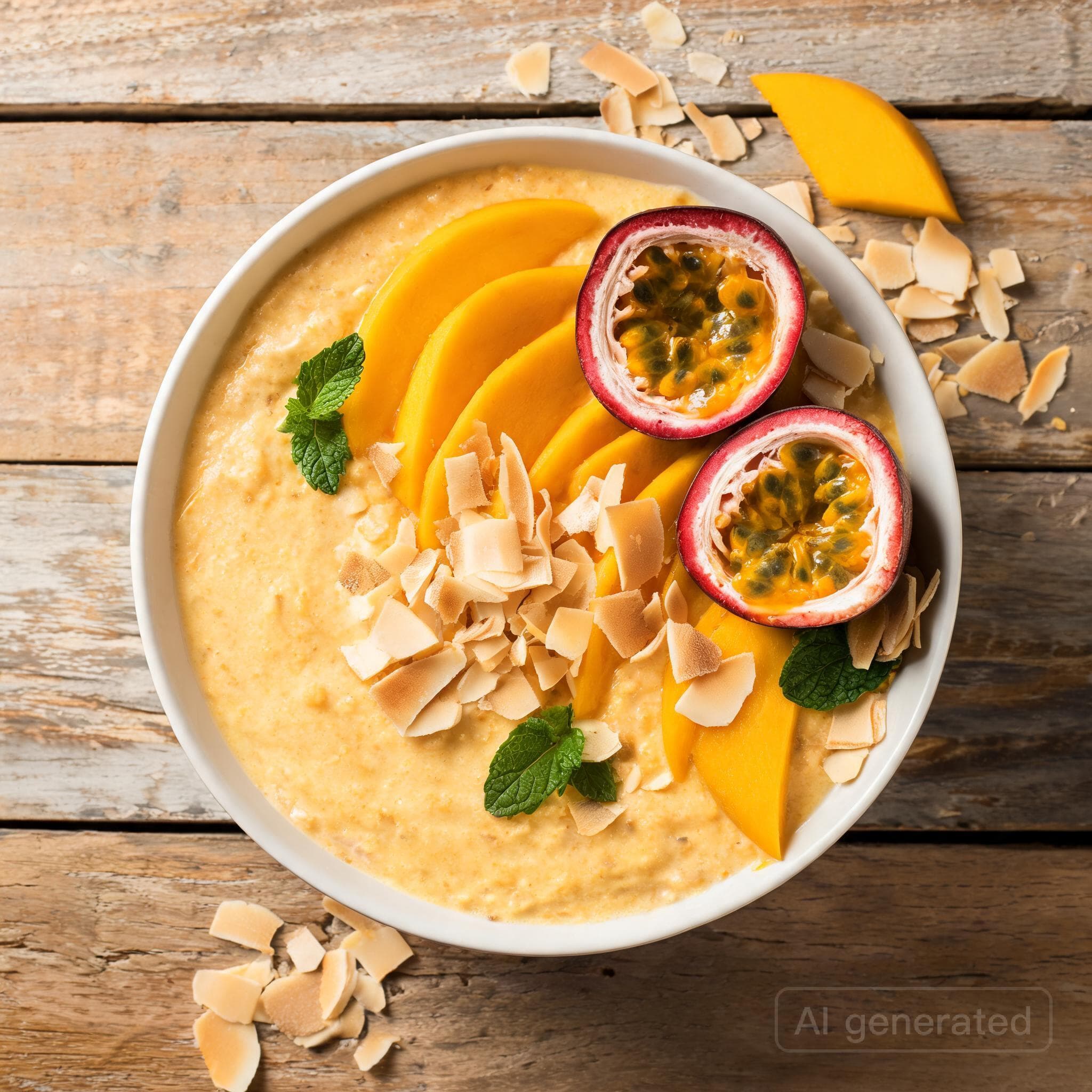 Erfrischende Mango-Bananen-Smoothie-Bowl