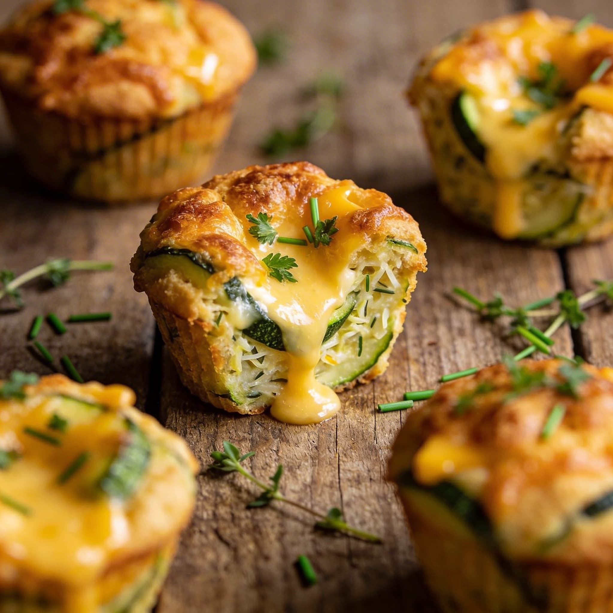 Herzhafte Zucchini-Käse-Muffins