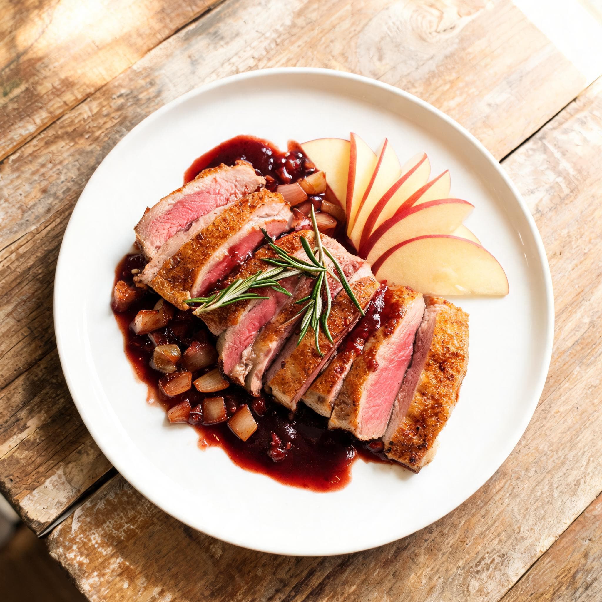 Duck Breast with Red Wine Sauce