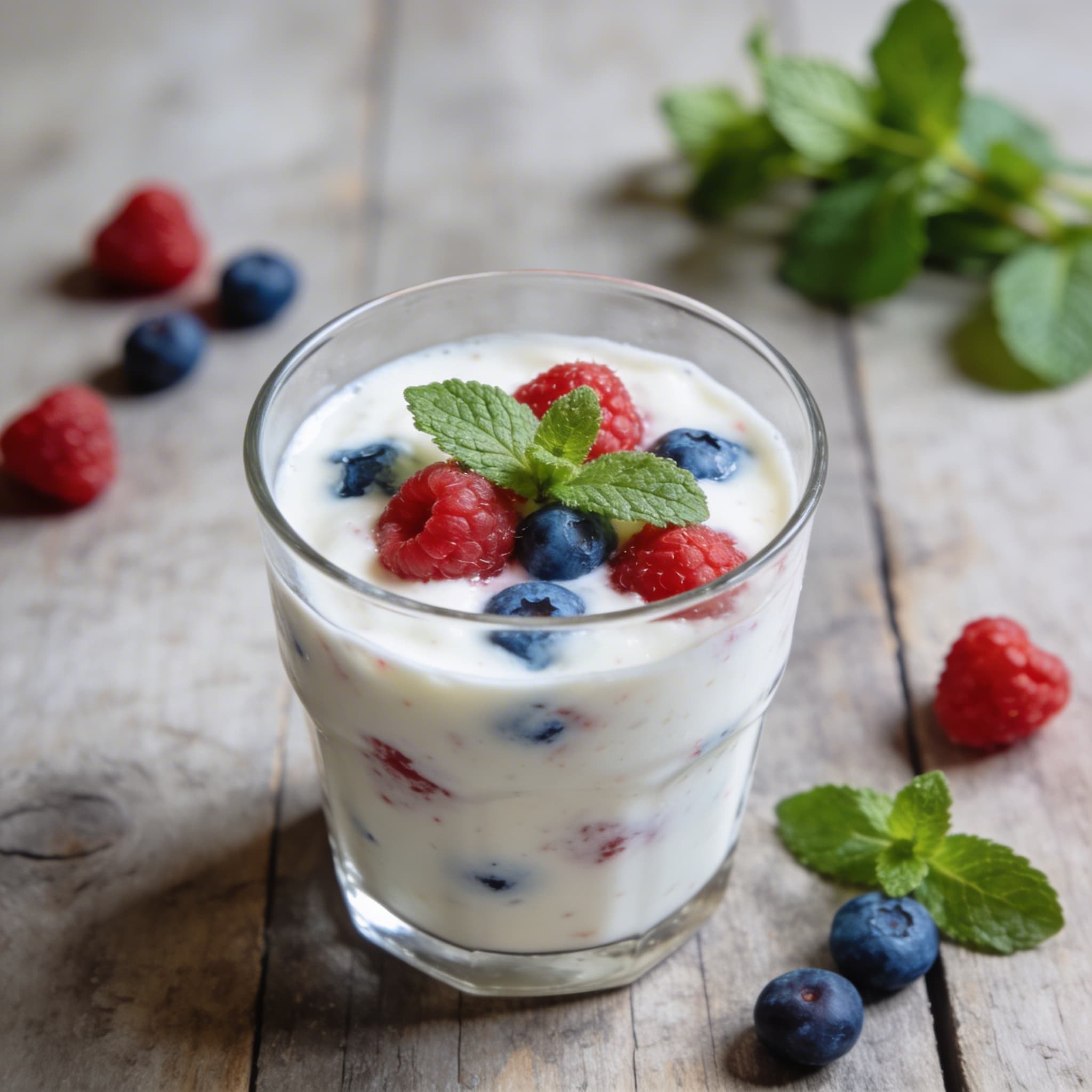 Kühler Beeren Buttermilch Smoothie