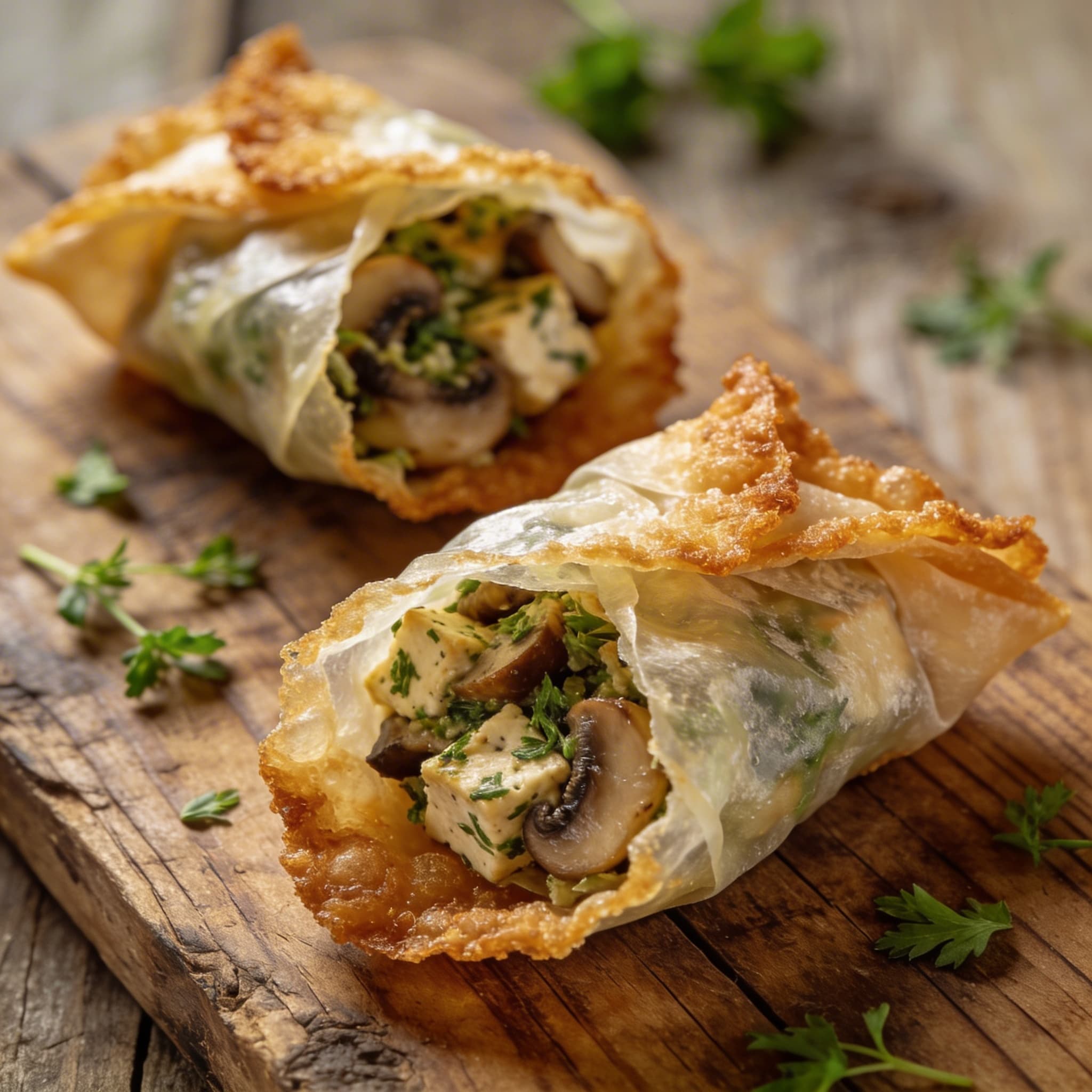 Knusprige Reispapier Dumplings