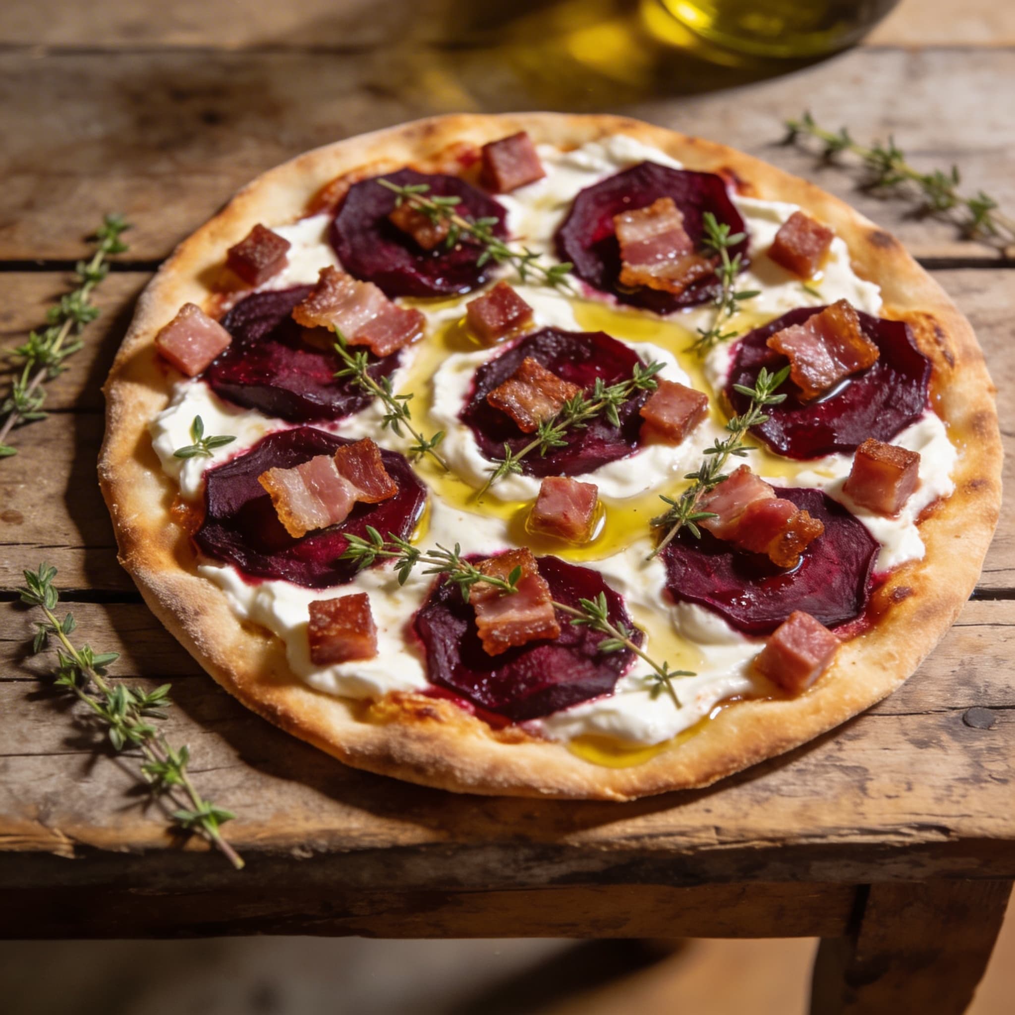 Herzhafte Rote-Bete-Pizza