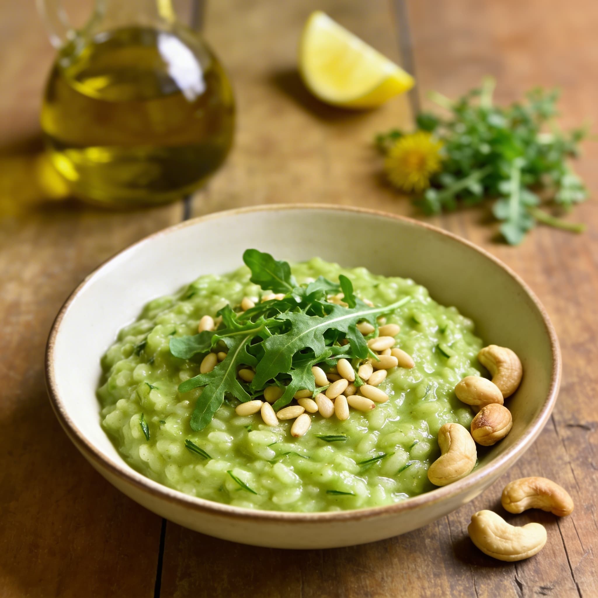 Cremiges Löwenzahn-Risotto