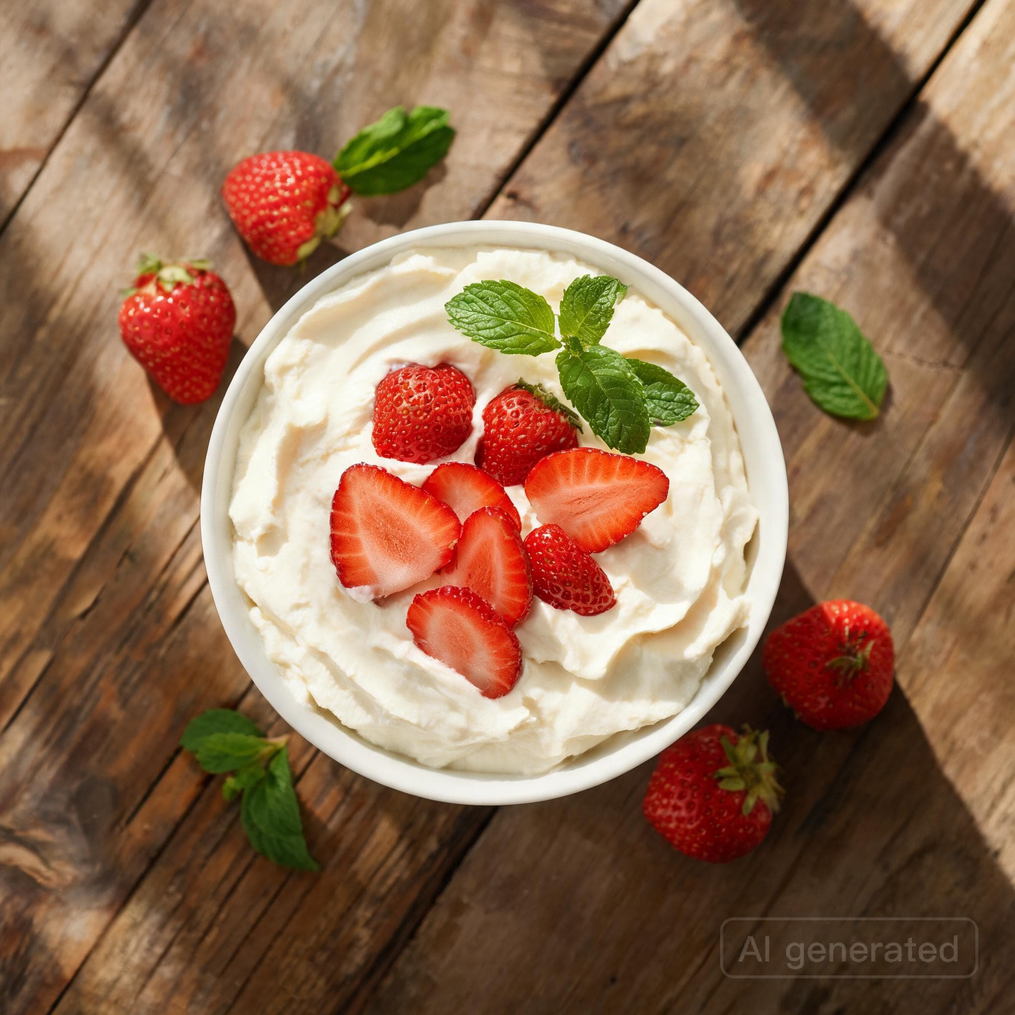 Cremiger Erdbeerquark mit Vanille