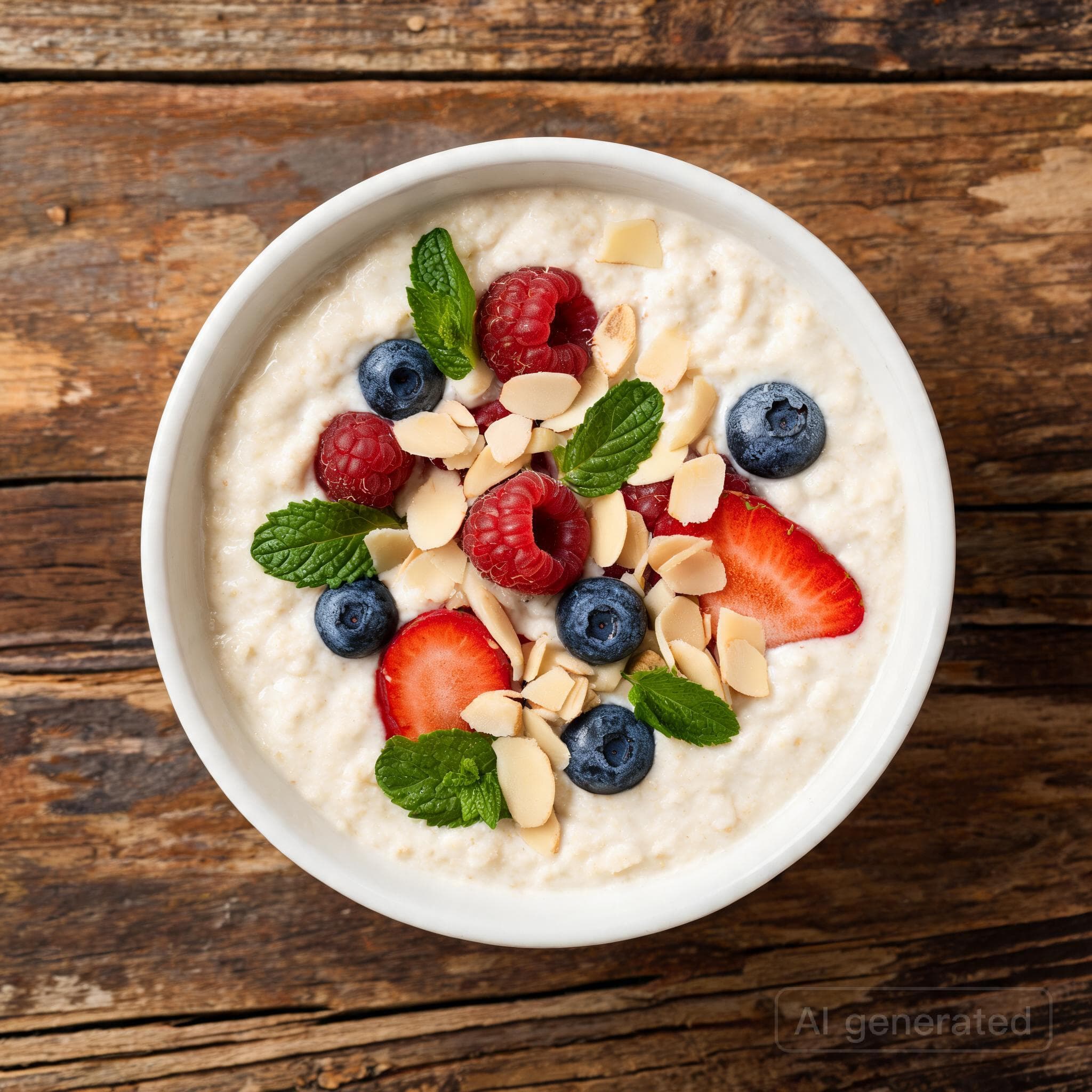 Proteinreicher Skyr-Grießbrei mit Beeren