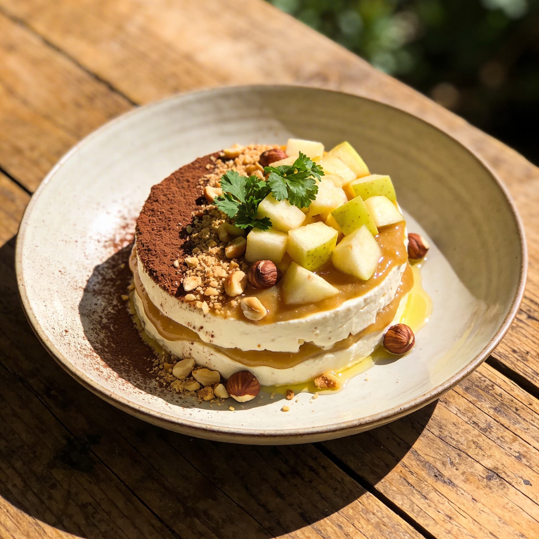 Tofu Apfel Dessert Creme