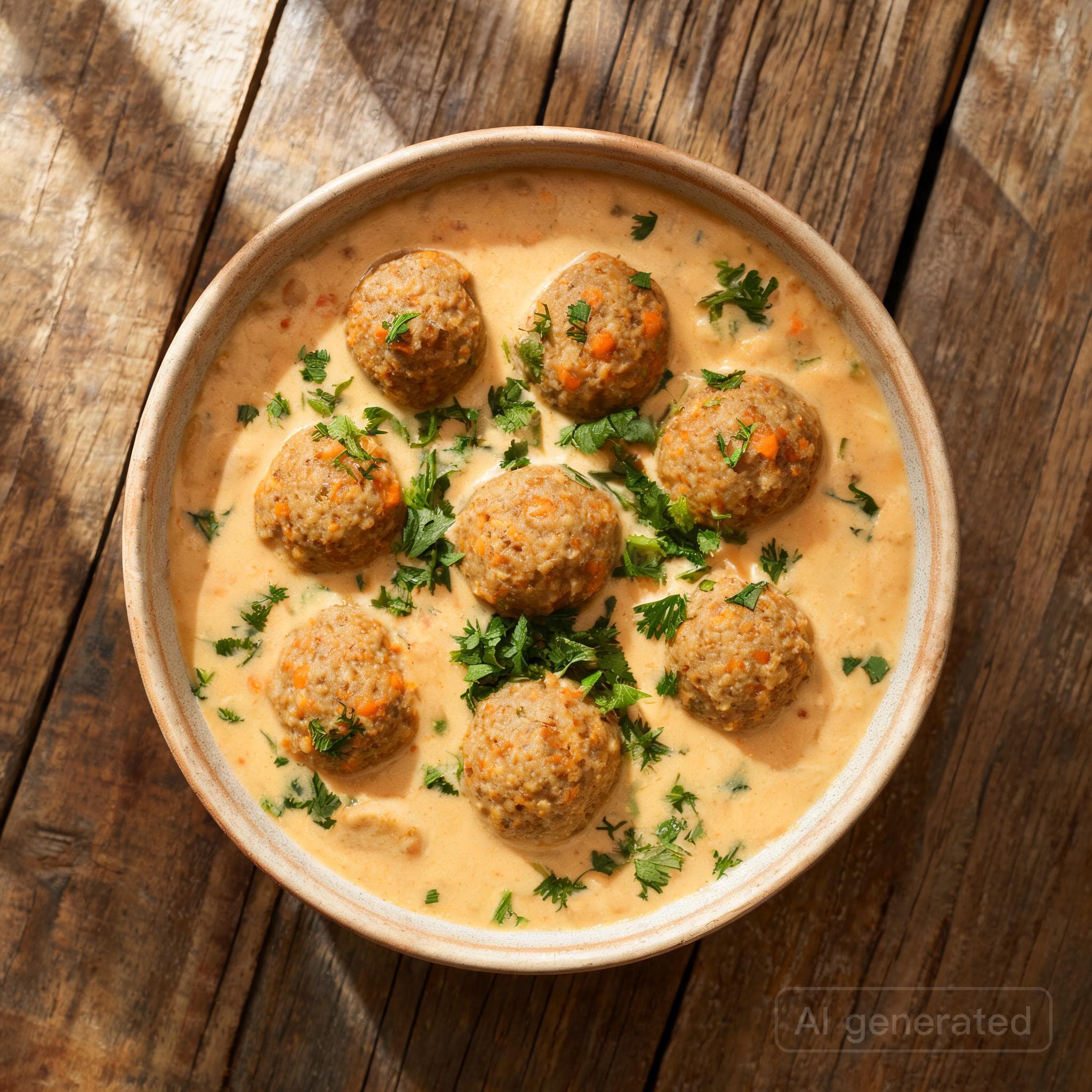 Linsenknödel in Kokos-Curry