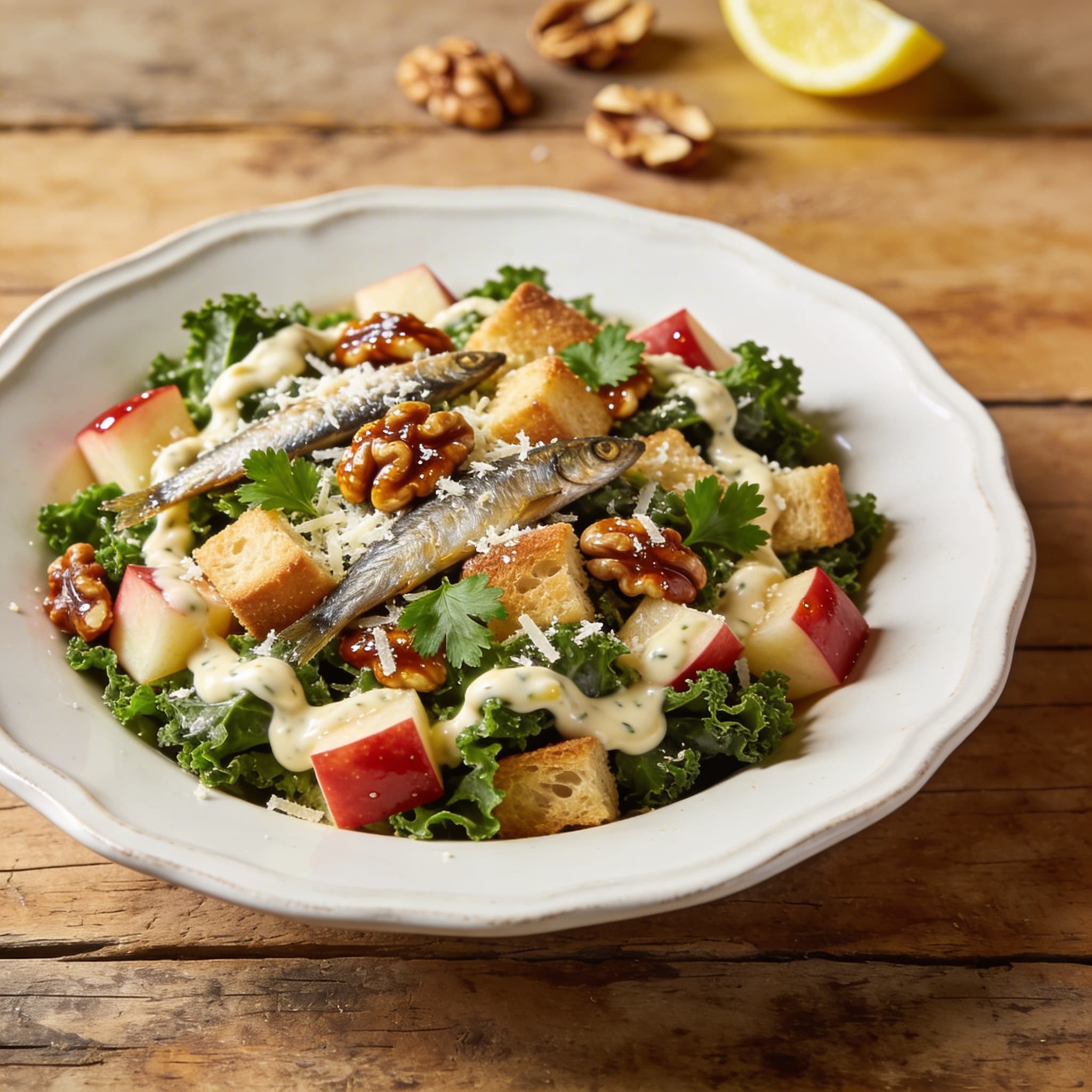 Grünkohl-Salat mit Apfel-Crunch