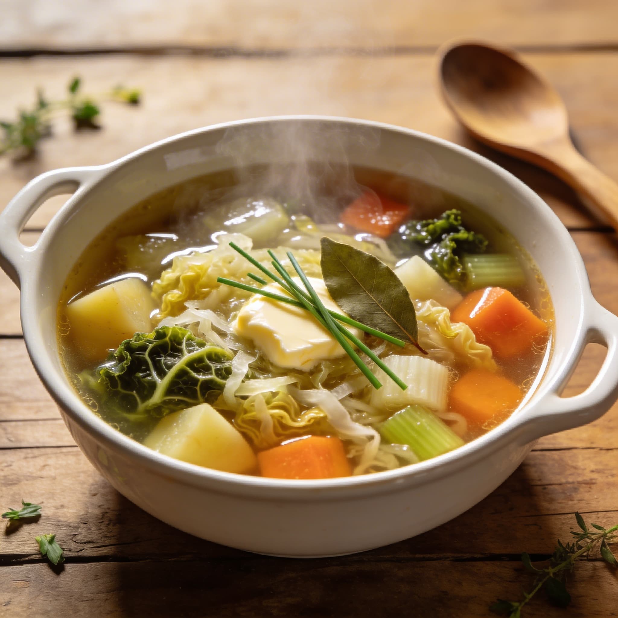Wärmende Wirsing Gemüsesuppe