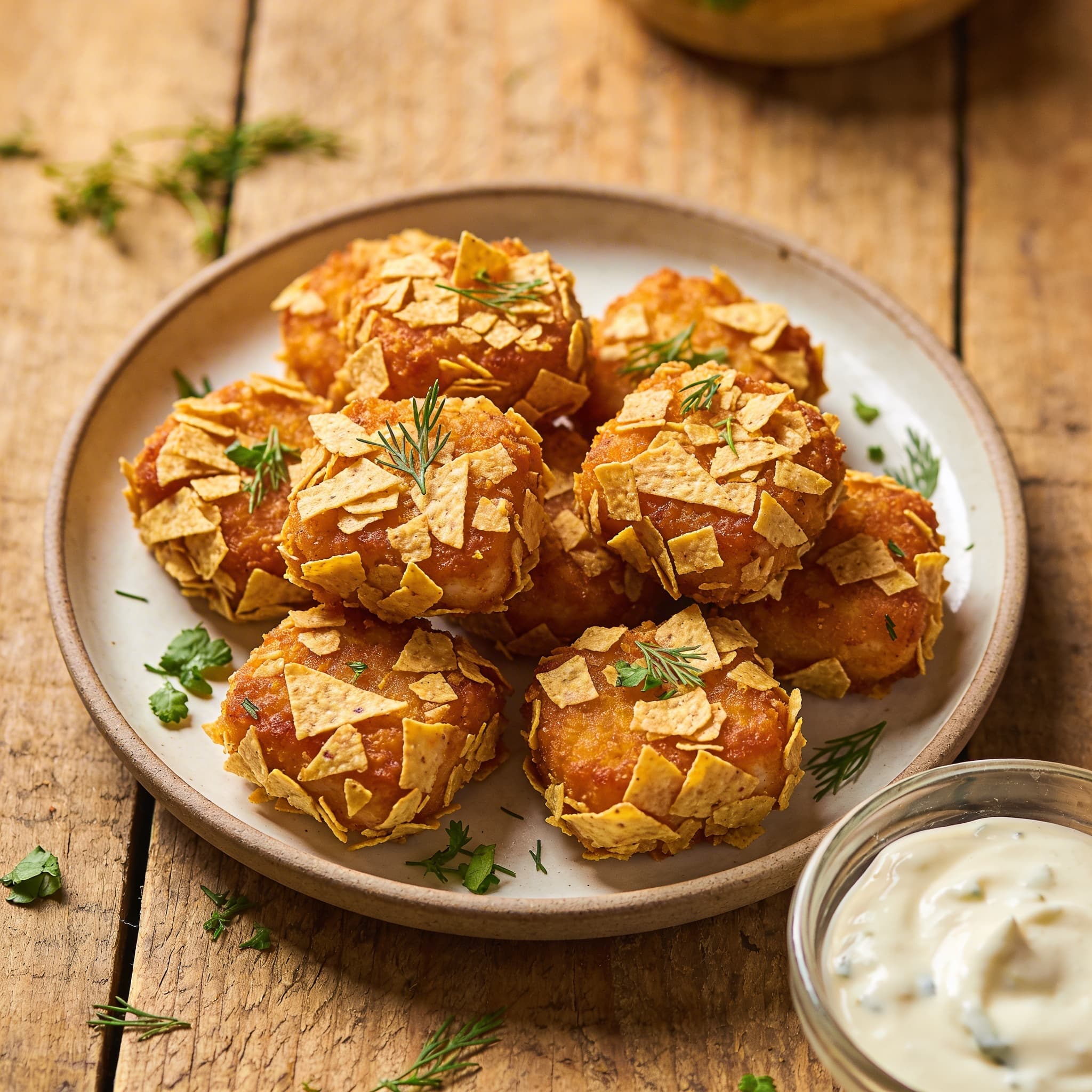 Knusprige Tortilla-Chicken-Nuggets