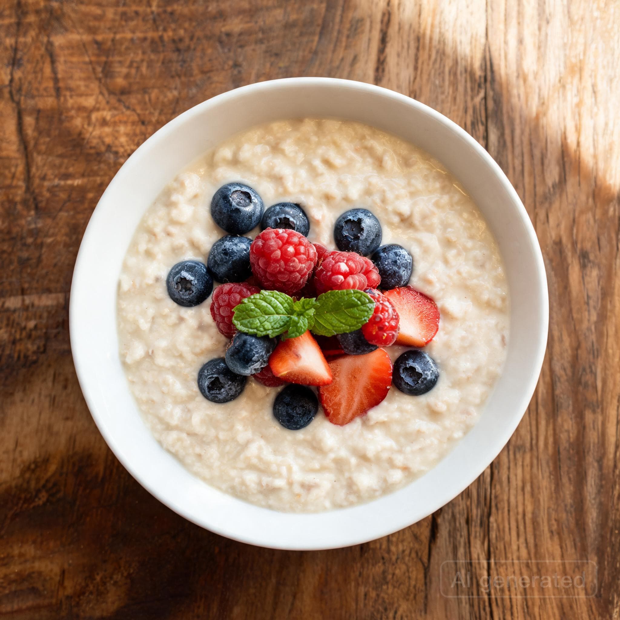 Cremiges Vanille-Porridge mit Beeren