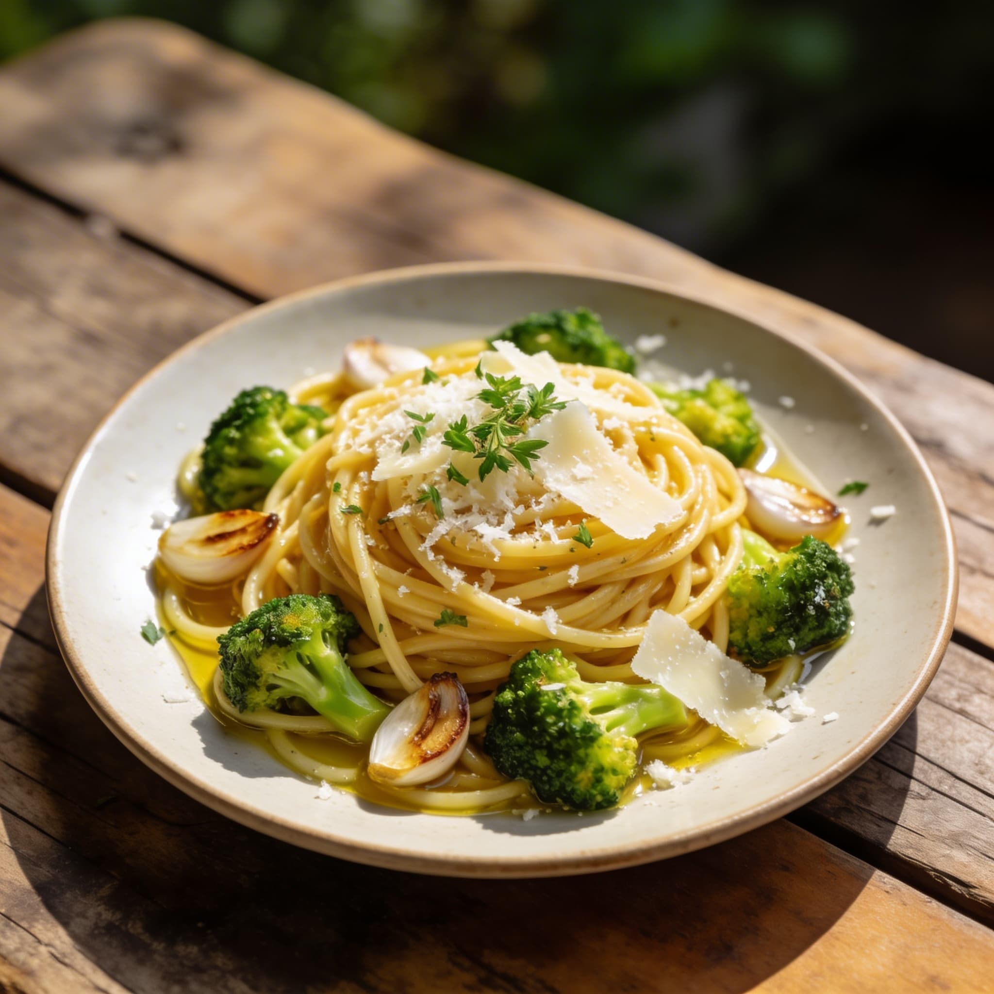 Aglio e Olio Pasta mit Brokkoli