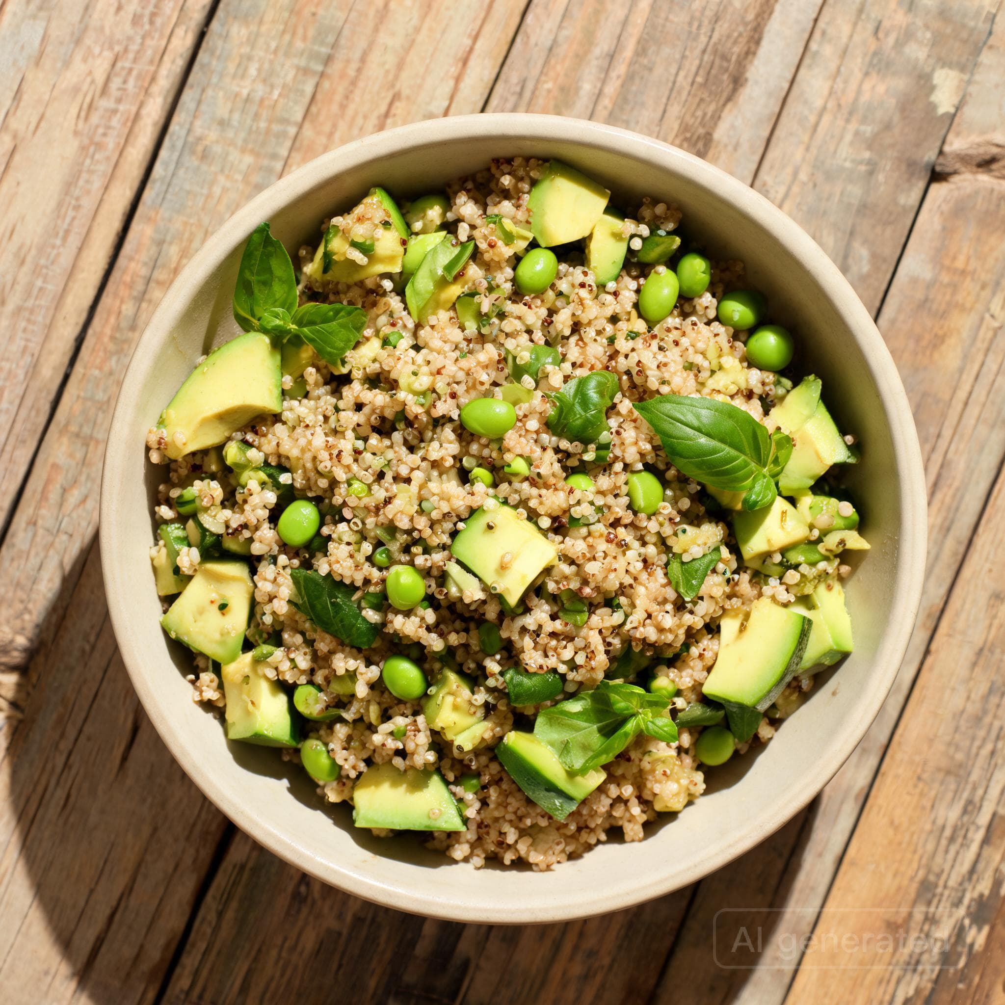 Veganer Quinoa-Salat mit Avocado