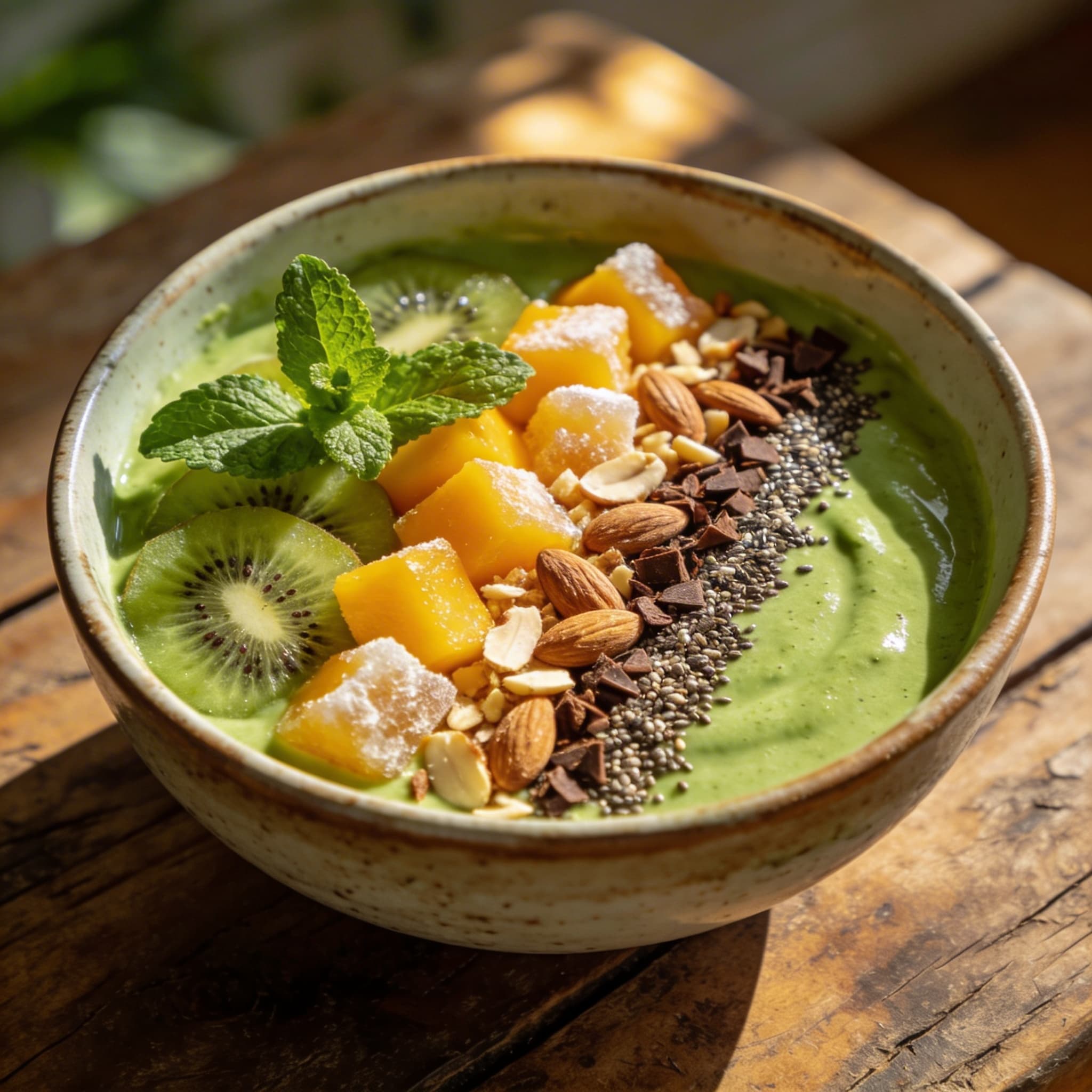 Cremige Matcha Smoothie Bowl