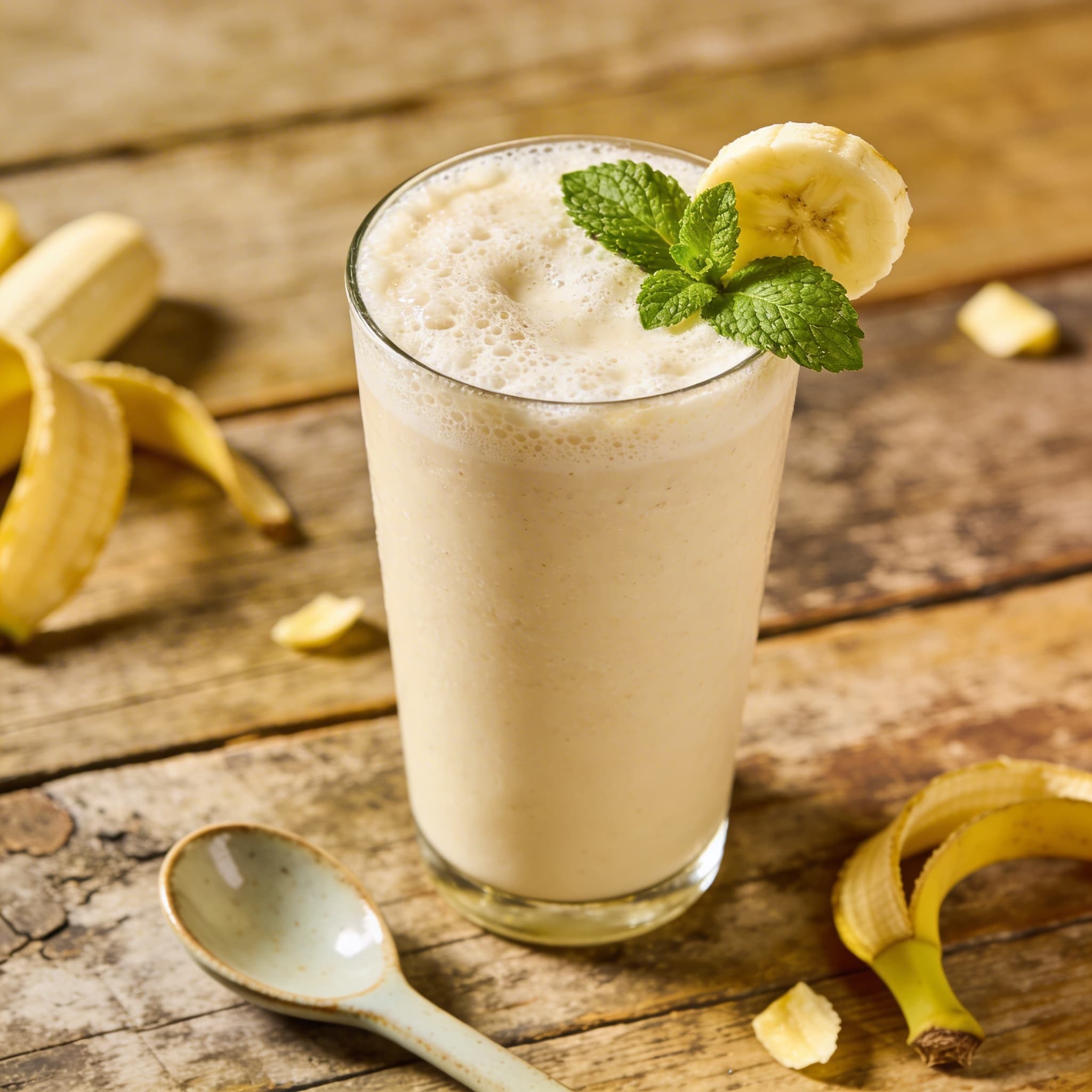 Cremiger Bananen-Vanille-Milkshake
