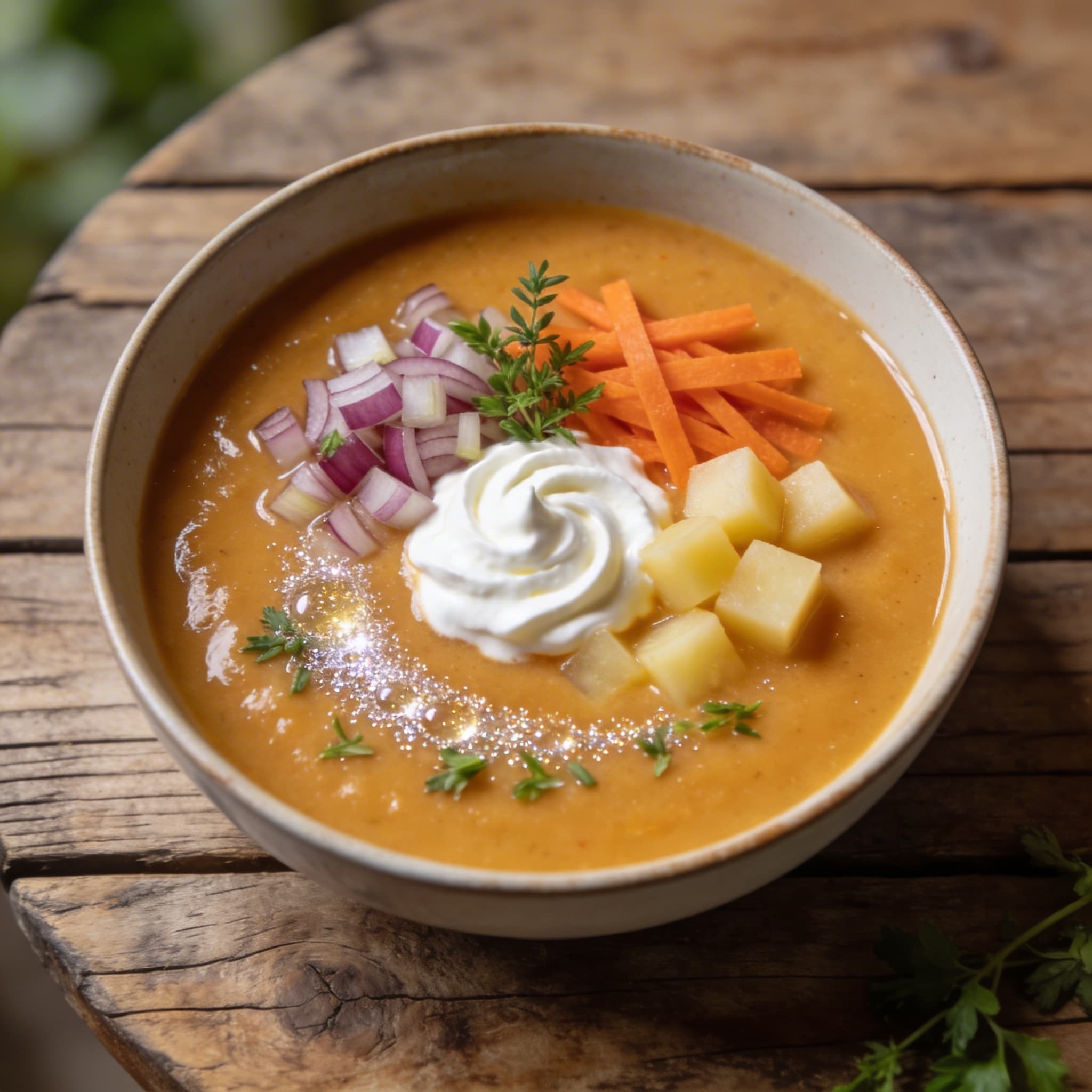 Feine Sekt-Möhrensuppe