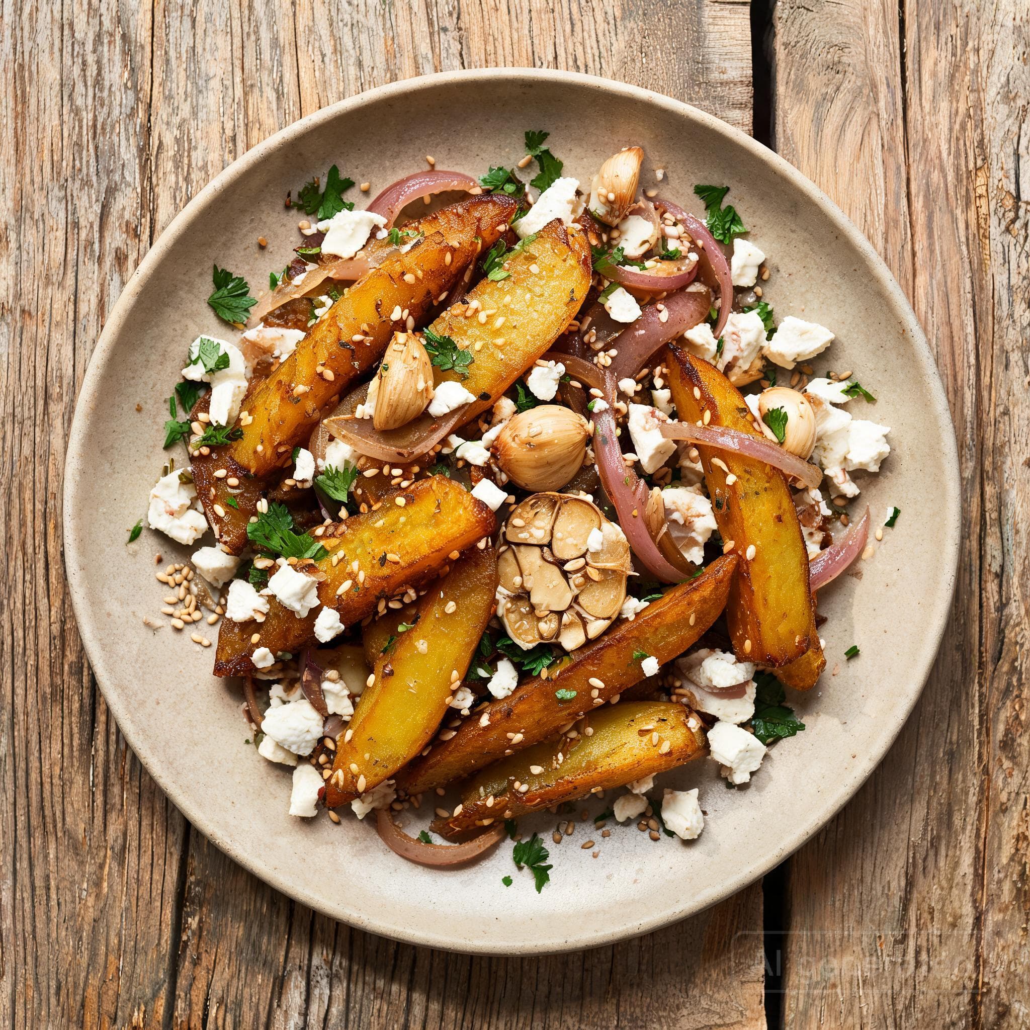 Knusprige Knoblauch-Feta-Kartoffeln