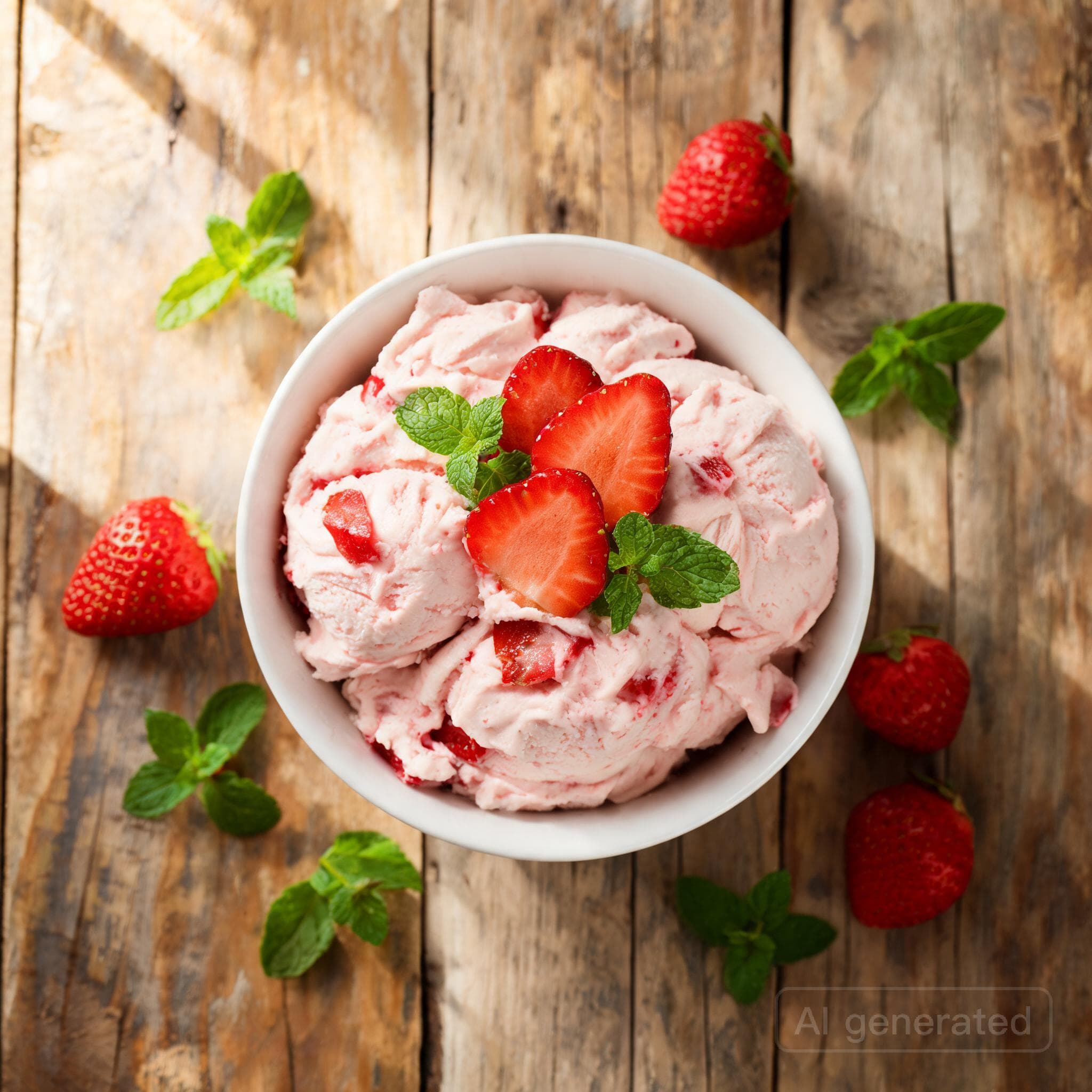 Cremiges Erdbeer-Quark-Eis