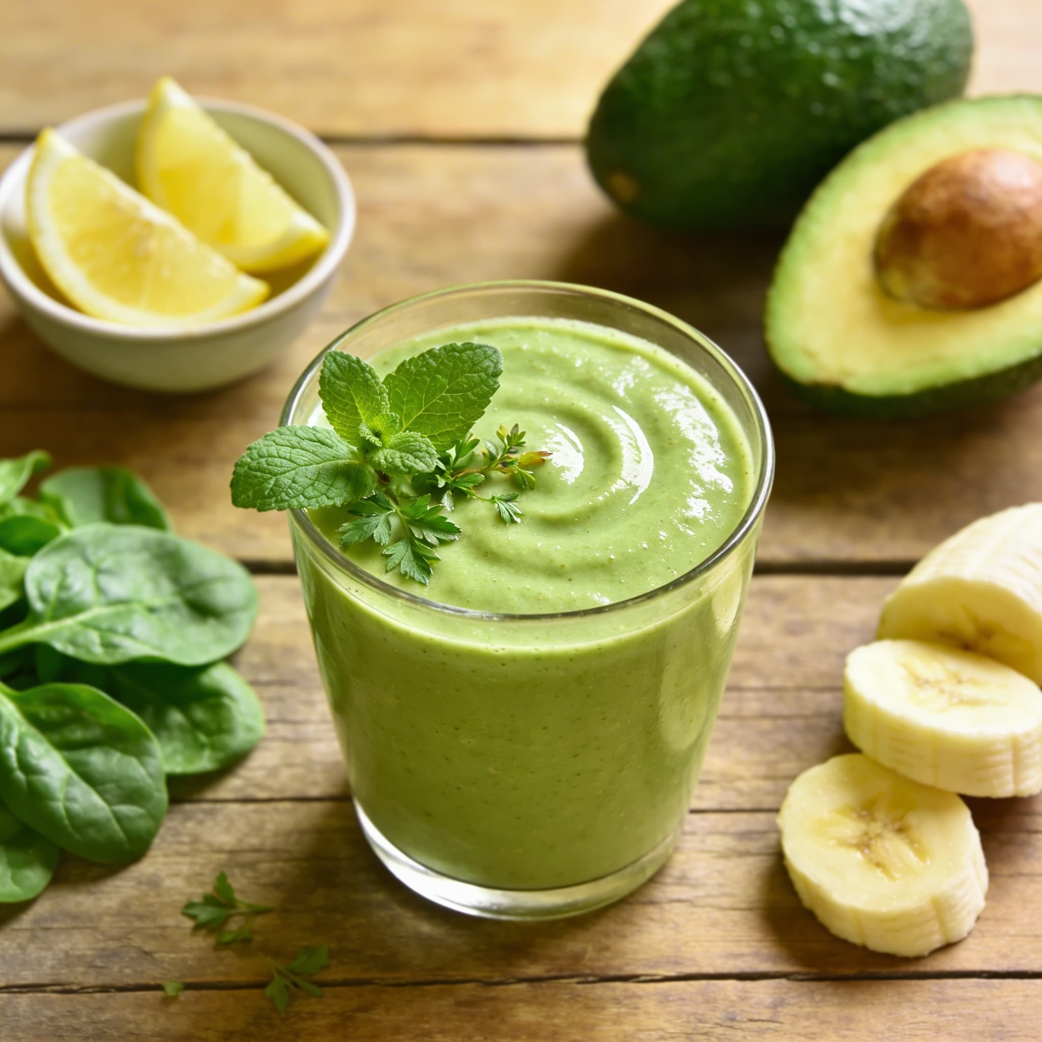 Grüner Avocado-Bananen-Smoothie