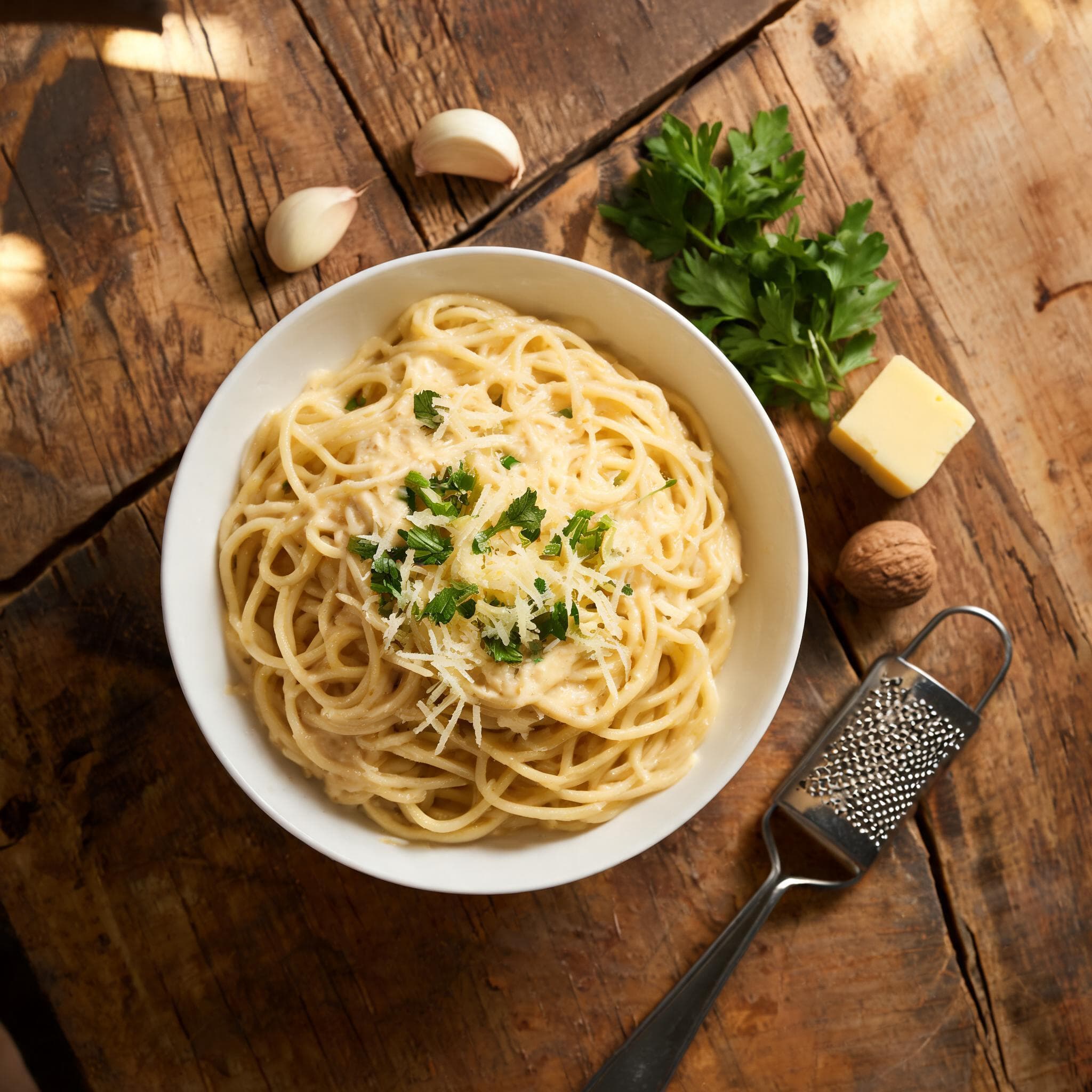 Spaghettis sauce au fromage