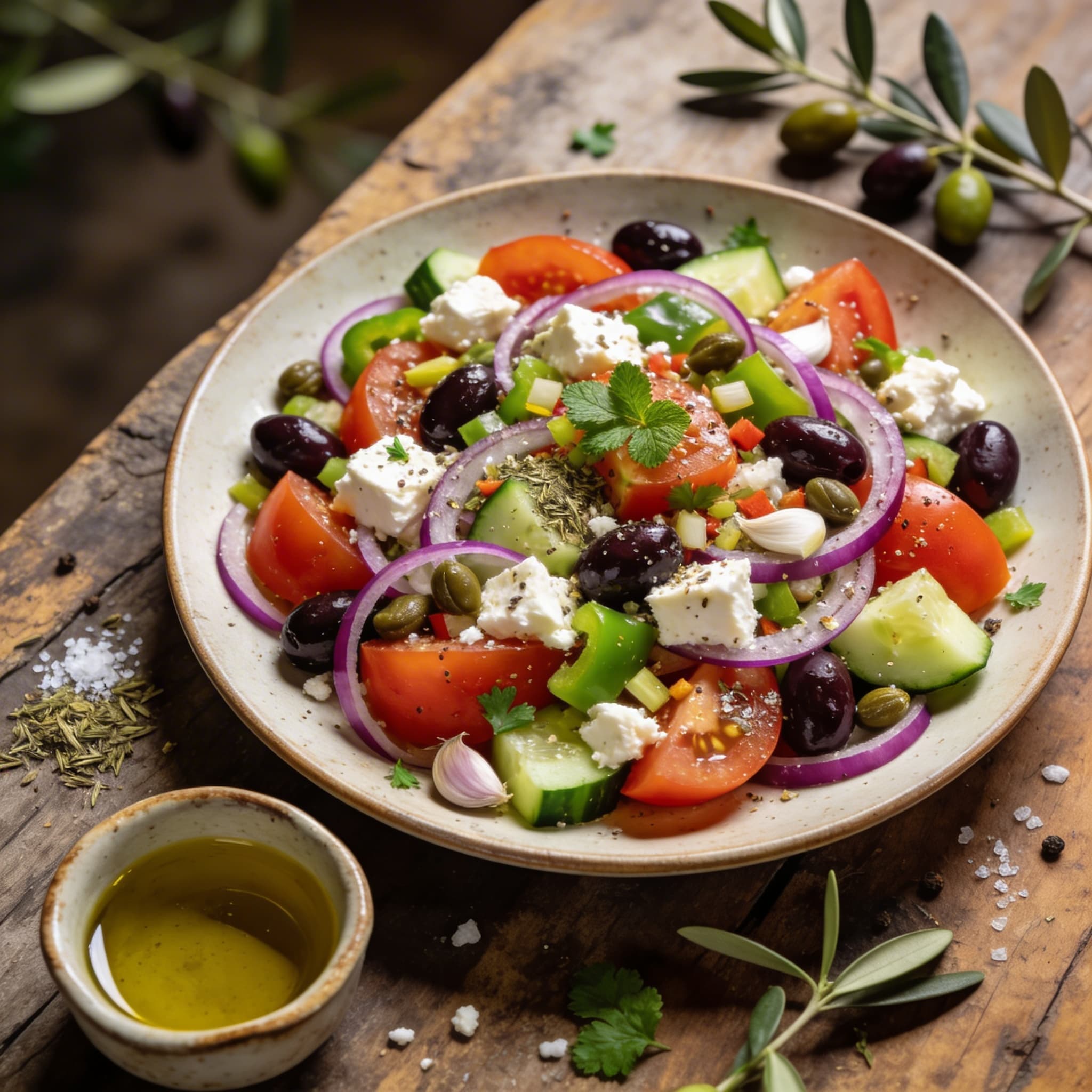 Klassischer griechischer Bauernsalat