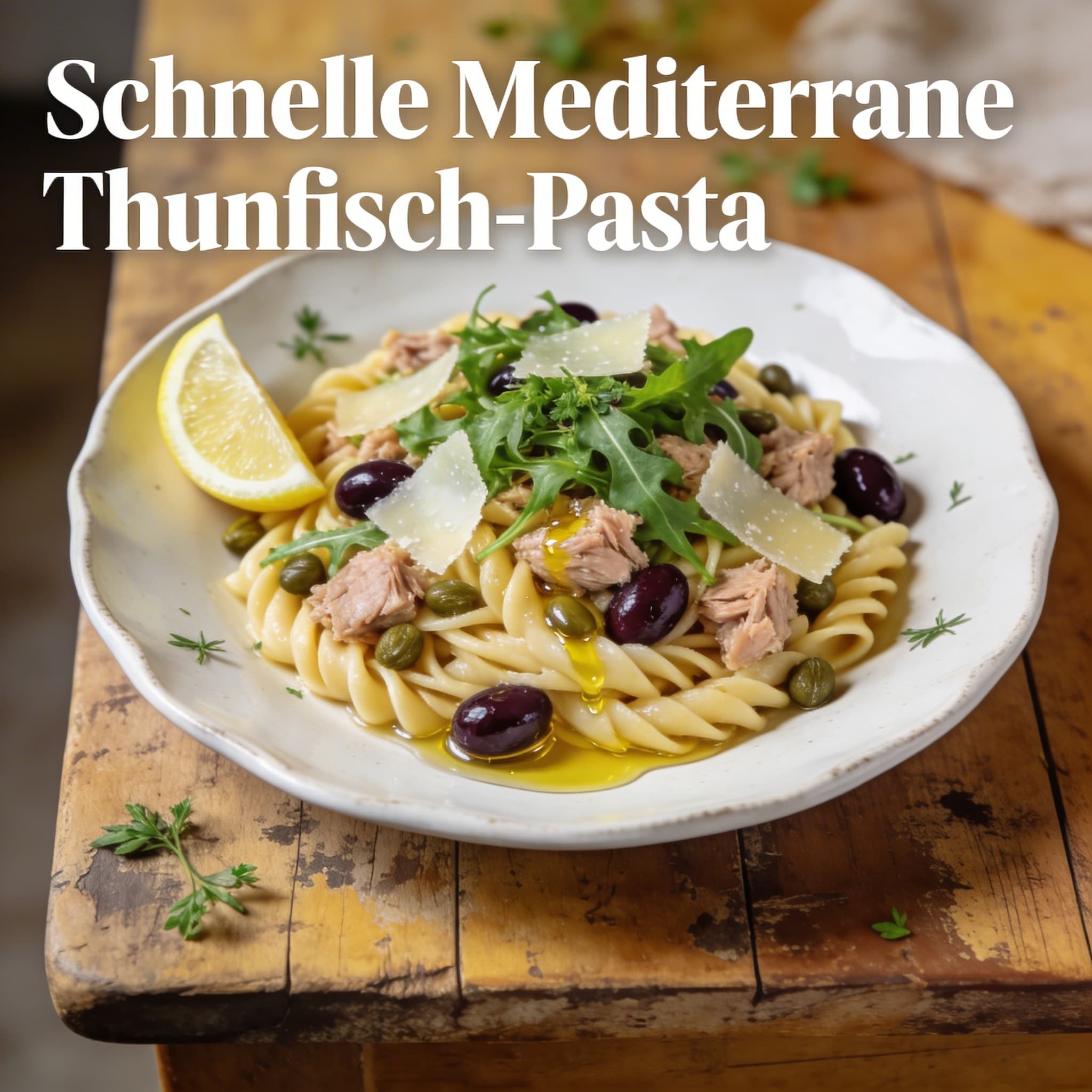 Schnelle Mediterrane Thunfisch-Pasta