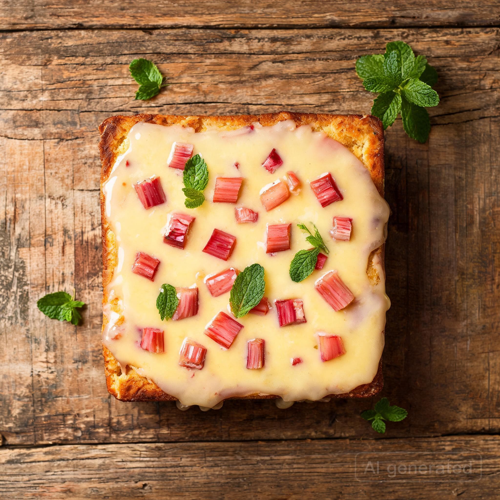 Saftiger Zitronen-Rhabarber-Kastenkuchen
