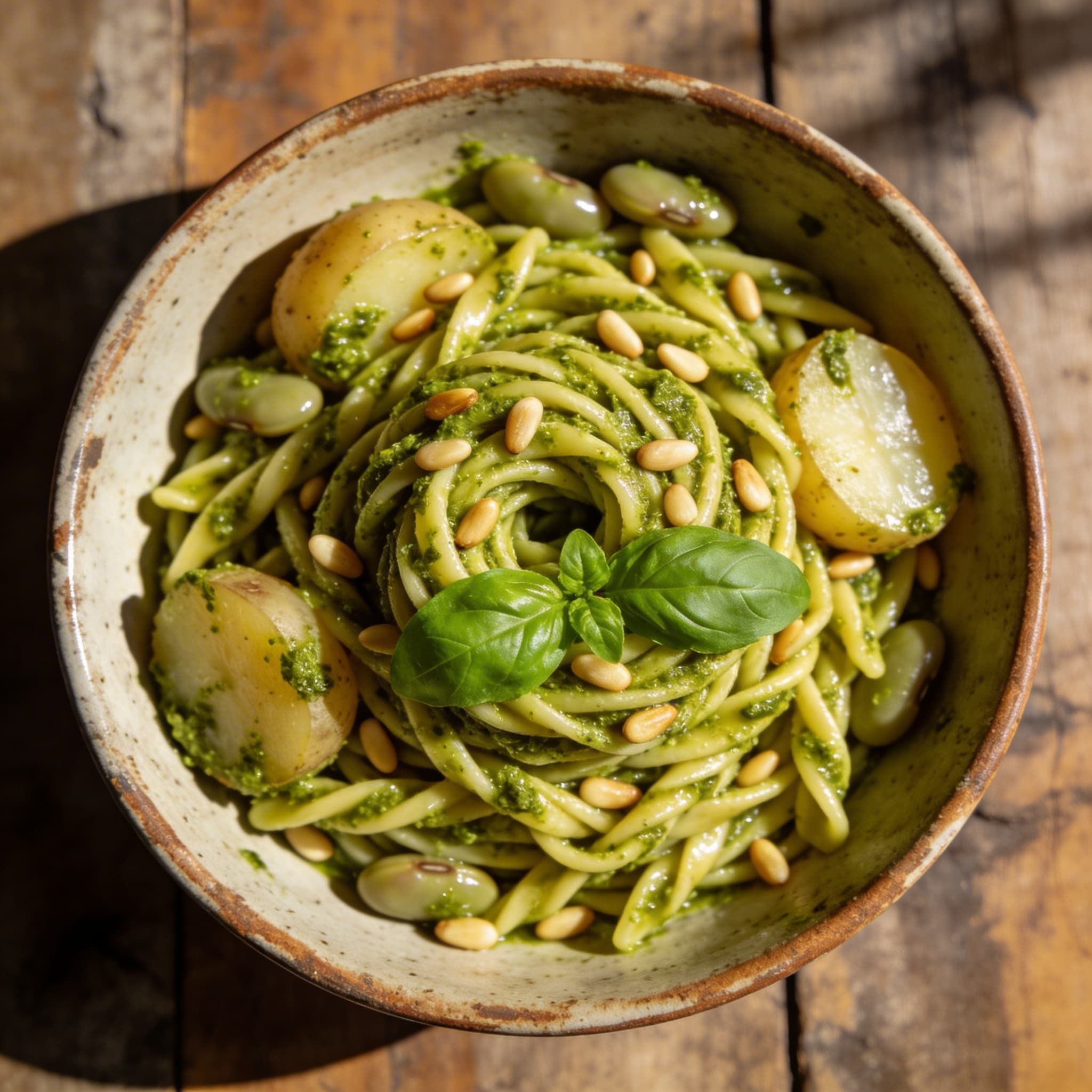 Ligurische Trofie mit Pesto