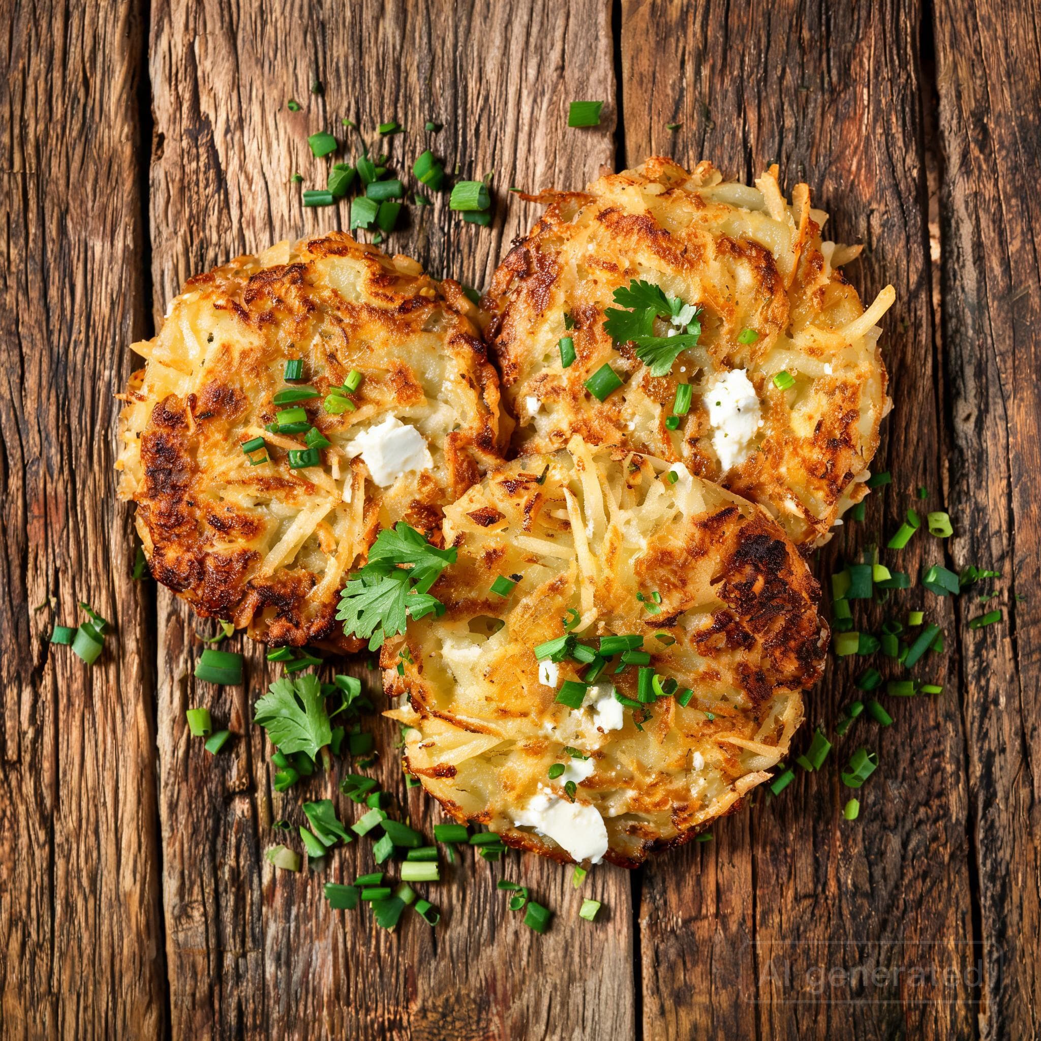 Knusprige Kartoffel-Feta-Puffer